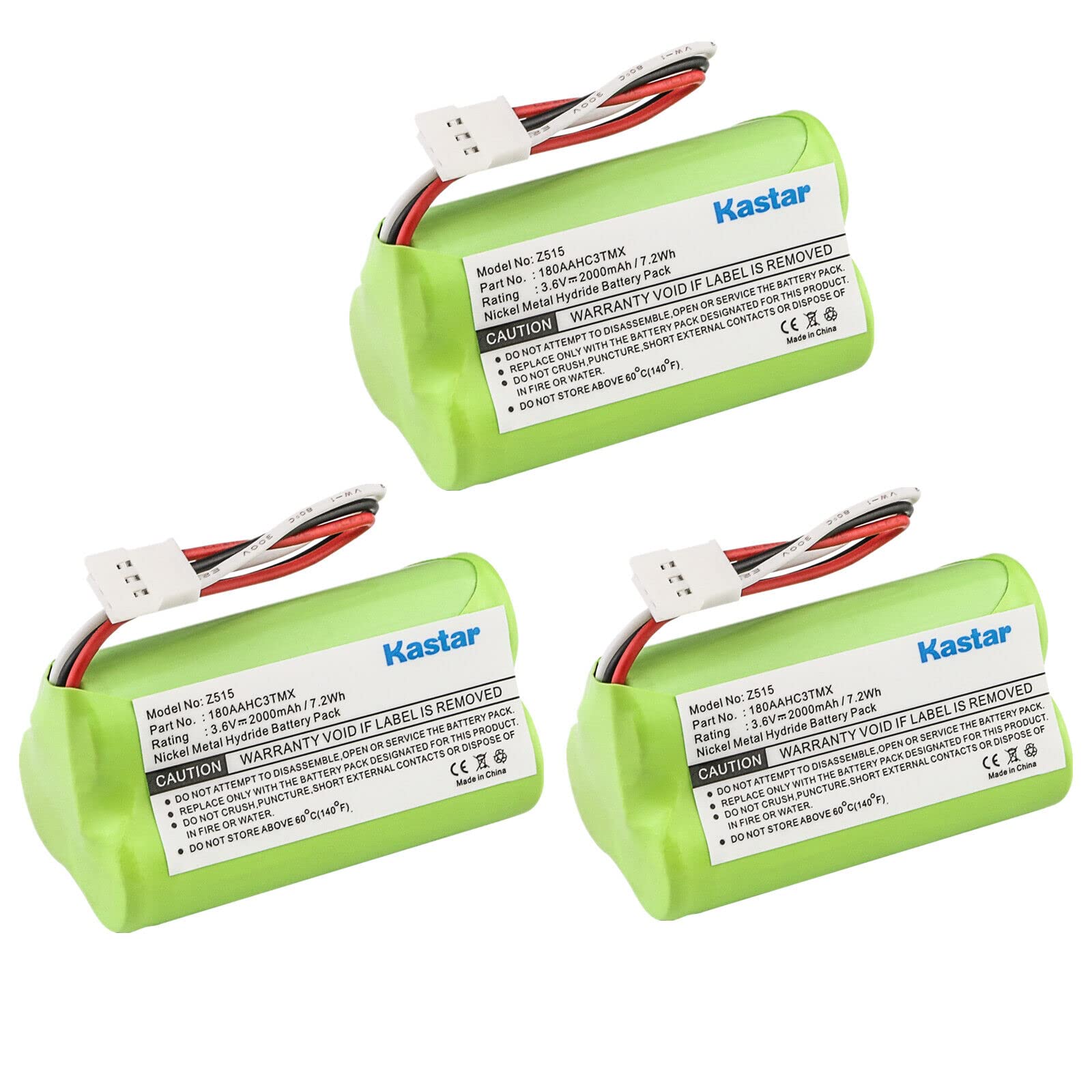 Kastar 3-Pack Battery Replacement for Logitech Rechargeable Portable Speaker 180AAHC3TMX 993-000459, S315i, S715i, Z515, Z715