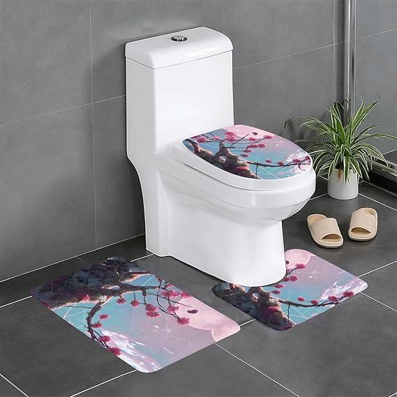 YYHHAOFA 3 Piece Bathroom Rug, Water Absorbent, Quick Drying, NonSlip