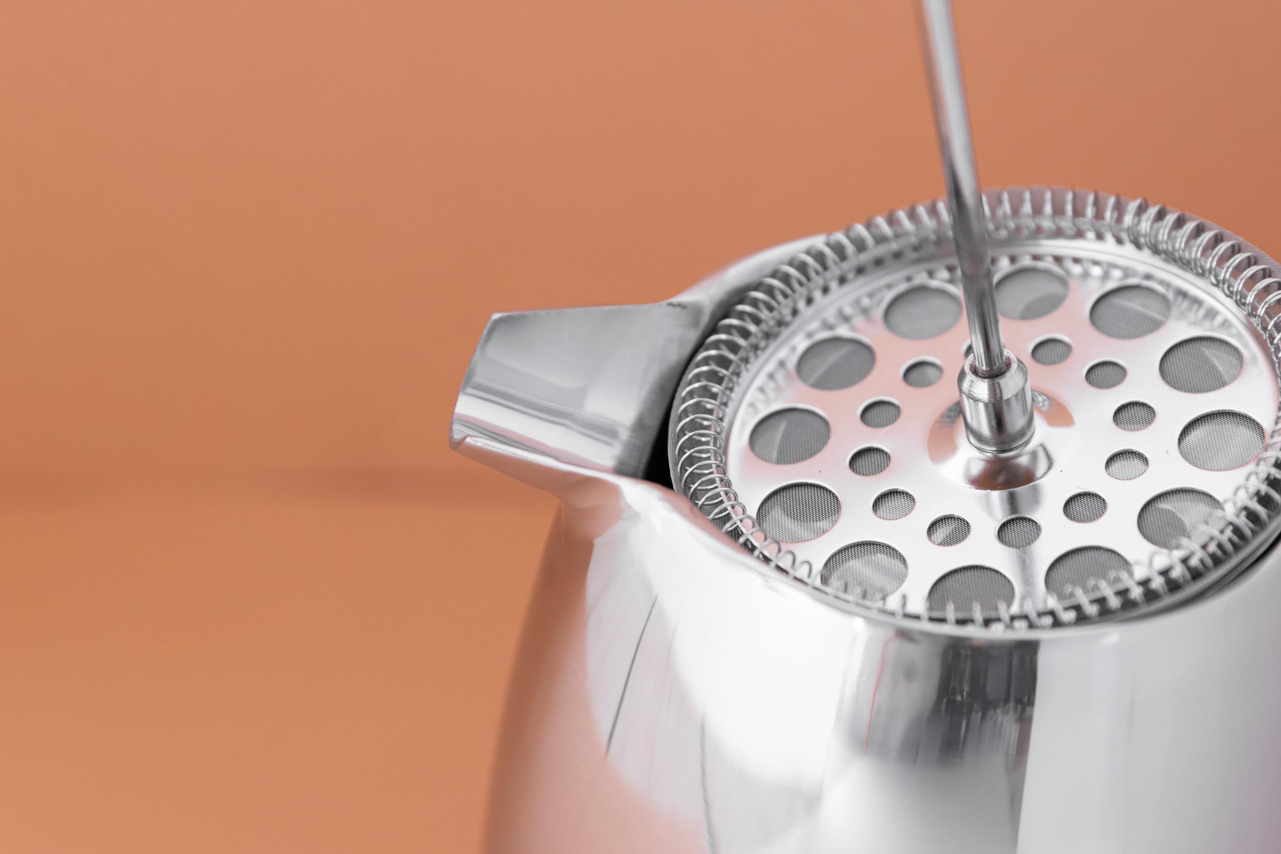 La Cafetière Edelstahl doppelwandige isolierte Cafetière 8 Tassen, Edelstahl, silber
