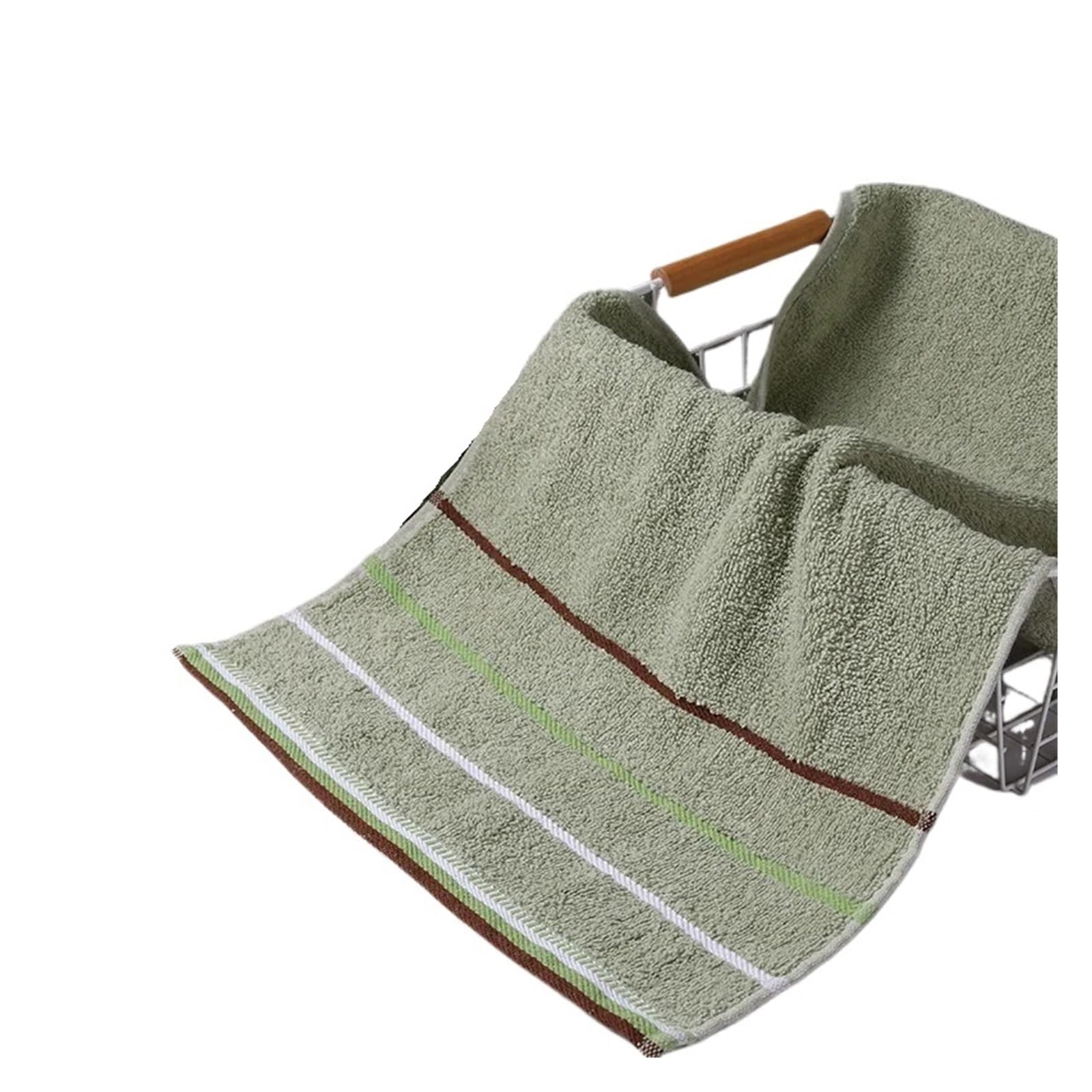 FGUJSUR Bath Towel Cotton Bathroom Hand Towel Thickened Face Hair Towels Adults Hotel Travel LoverIncreases Water Absorption(Bean green 1pcs)