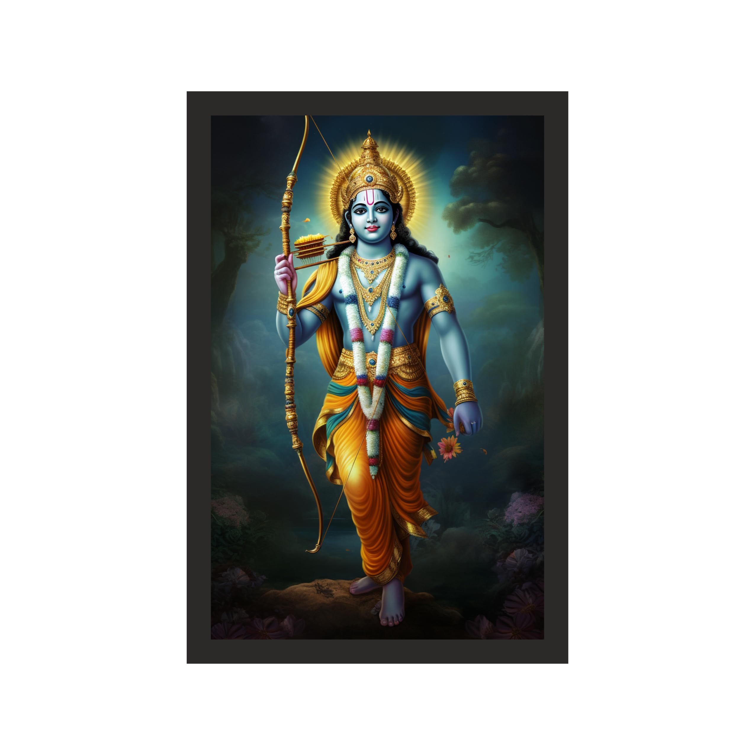 Lord Ram: Majestic Archer & King, 16x24 Inches