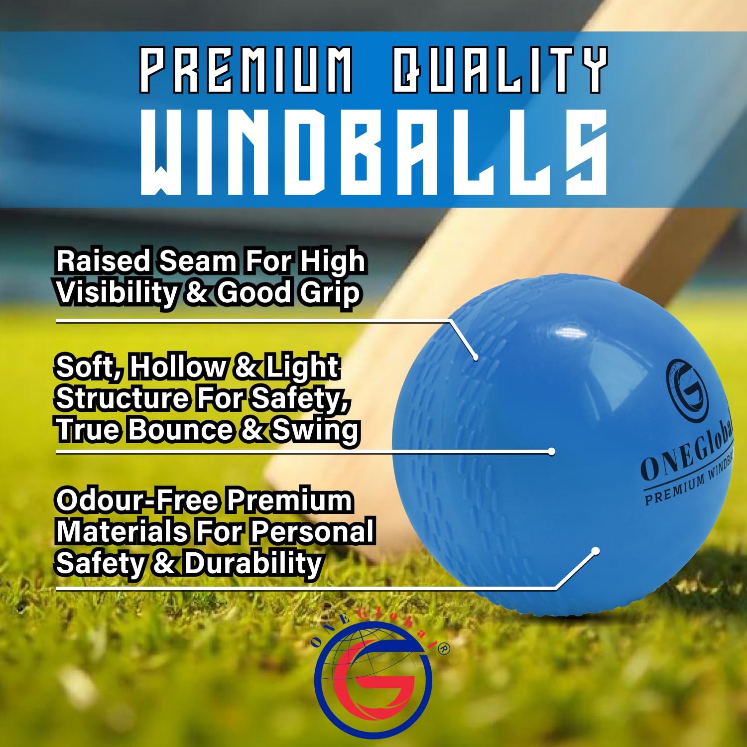 Premium-Windball, weiche Cricketbälle, langlebig, weiche Windbälle mit echtem Sprung- und Schwungseffekt, ideal für Outdoor- und Indoor-Übungen, Coaching und Familienspaß