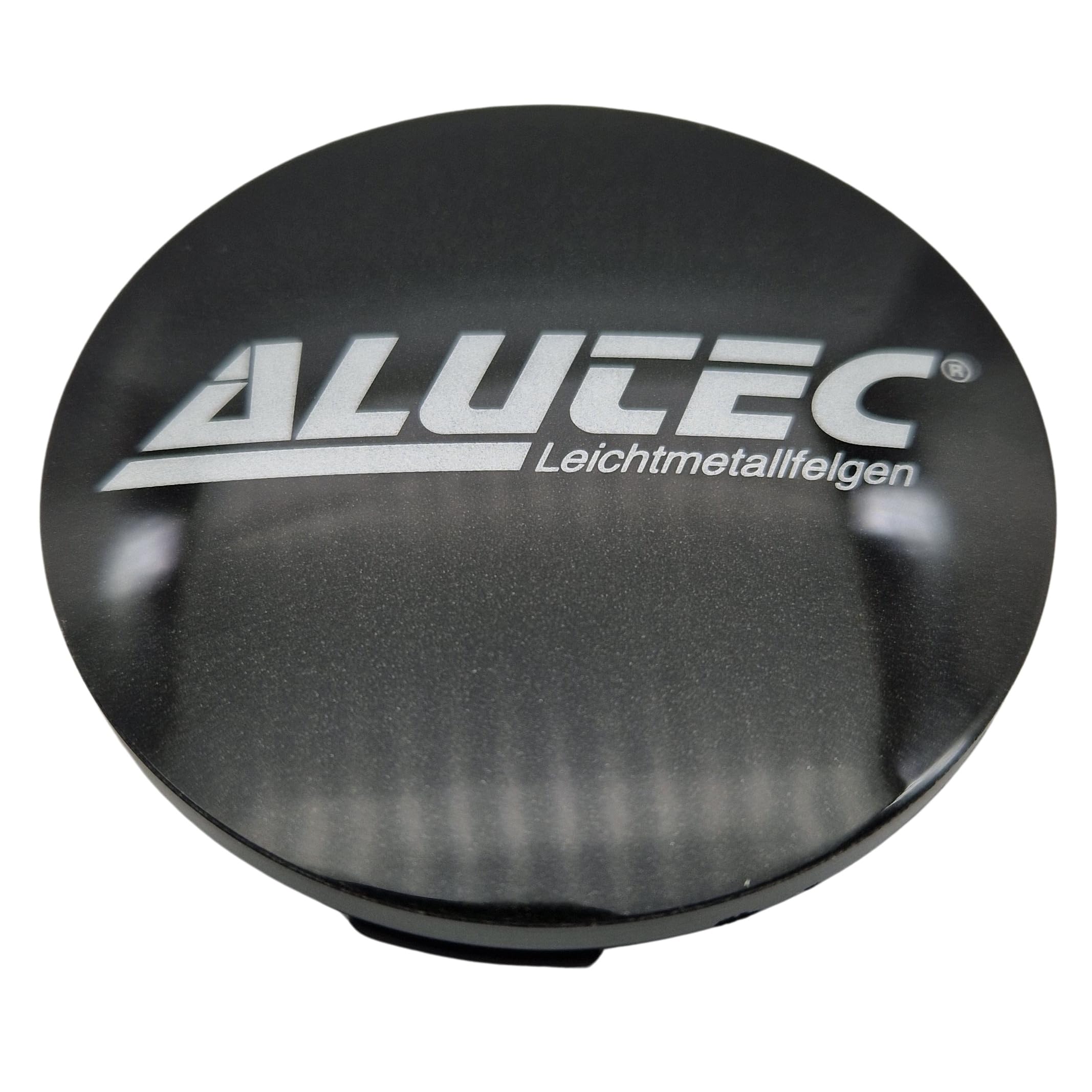 4 x Alutec zaślepka piasty 60 mm, grafitowa (N23), logo srebrne (ALG) - oryginalna dekielka na felgi/piasty/piastę