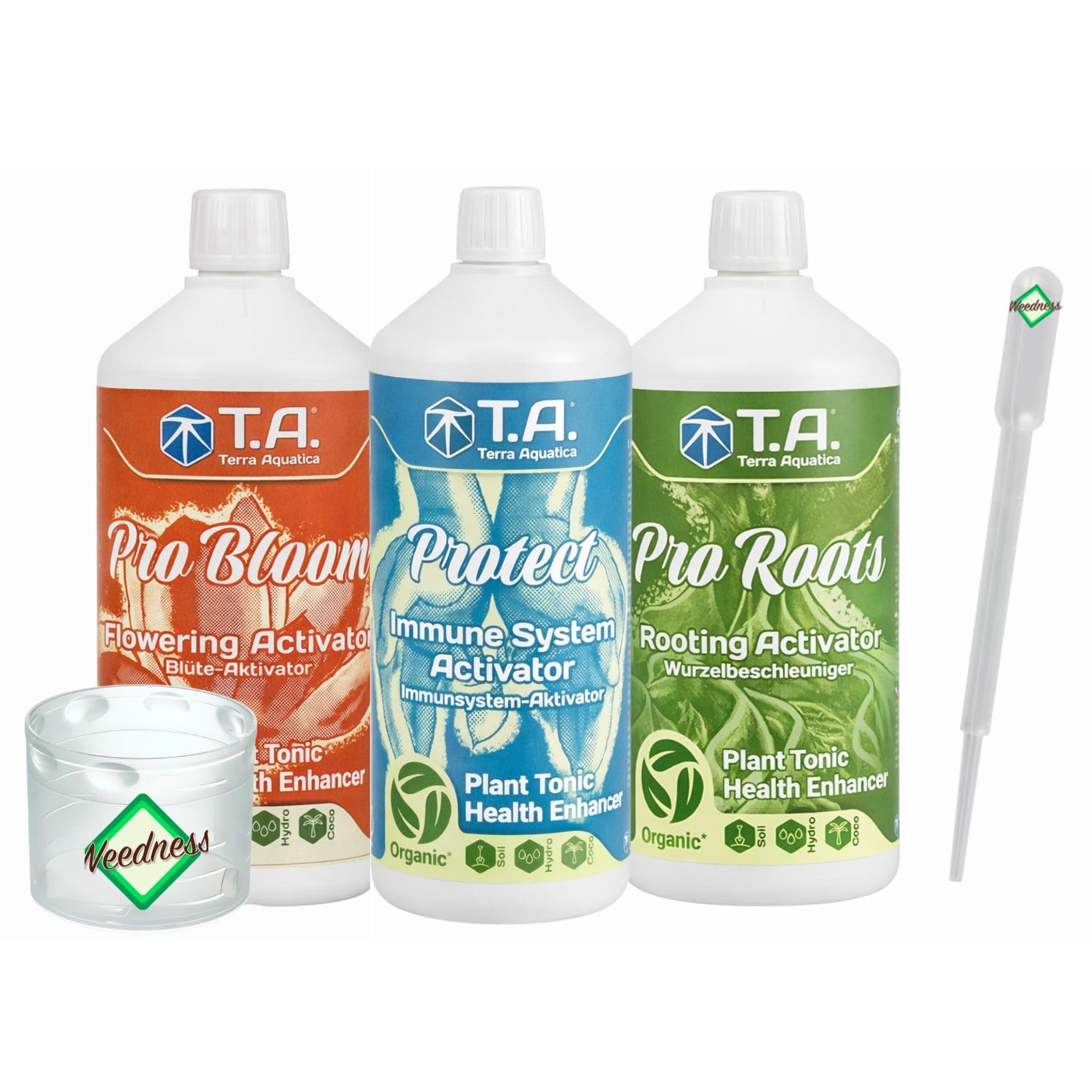 Weedness GHE Dünger Bio PRO Set - Grow Anbau Indoor Dünger Neemöl