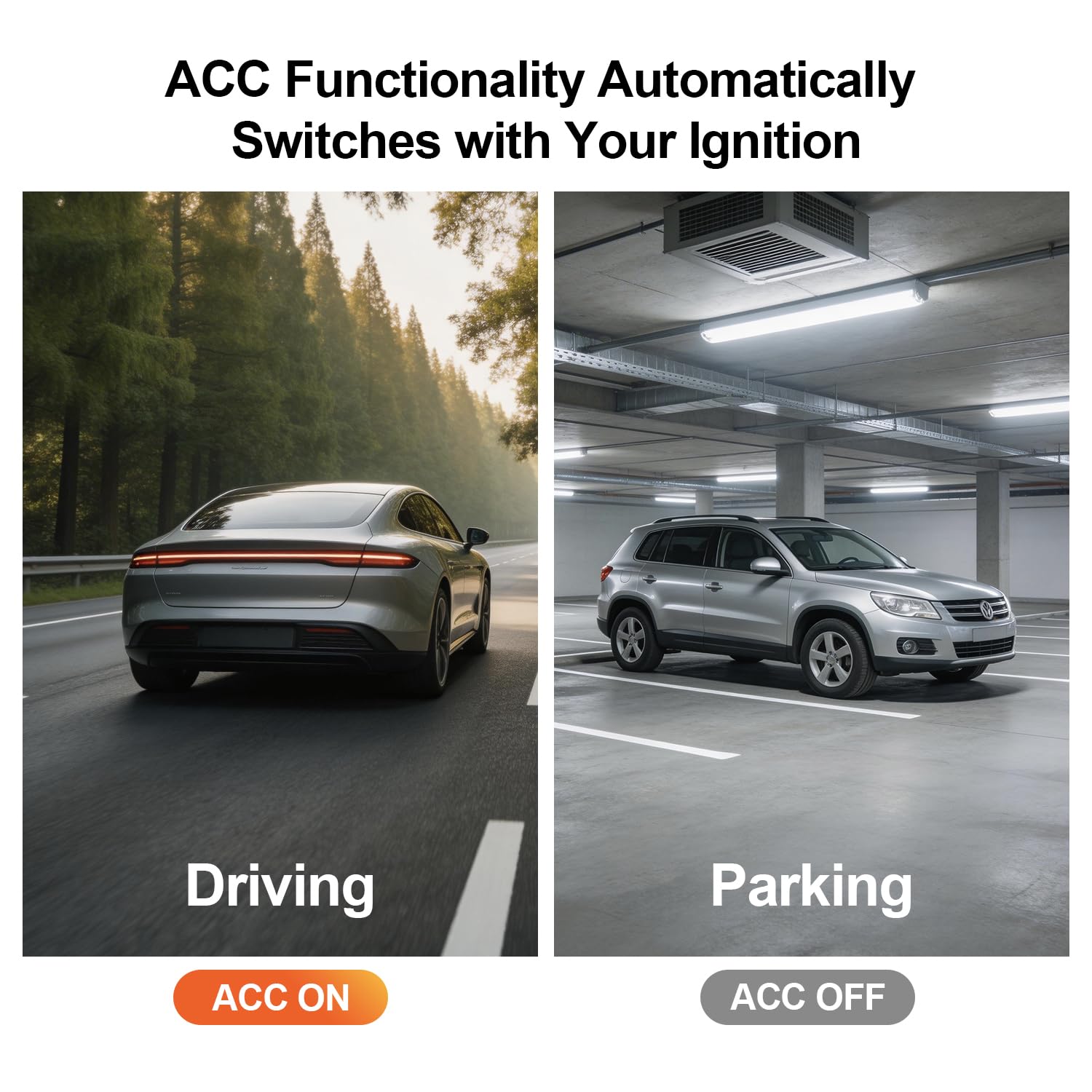 KAWA Dashcam OBD-Stromkabel, OBD-zu-USB-C-Adapter-Hardwire-Kit mit 24/7-Parkmodus, 3-stufigem Unterspannungsschutz, Zündungserkennung (Acc), Plug-and-Play-Daueraufnahme