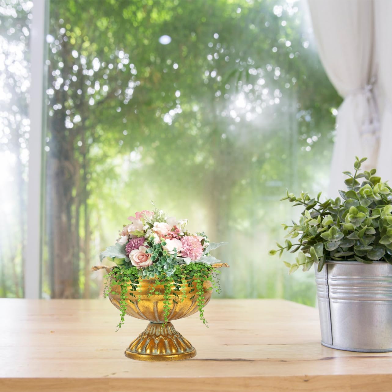 Amazon.co.jp: MAGICLULU 鉄製植木鉢 アンティーク 骨壺 プランター 