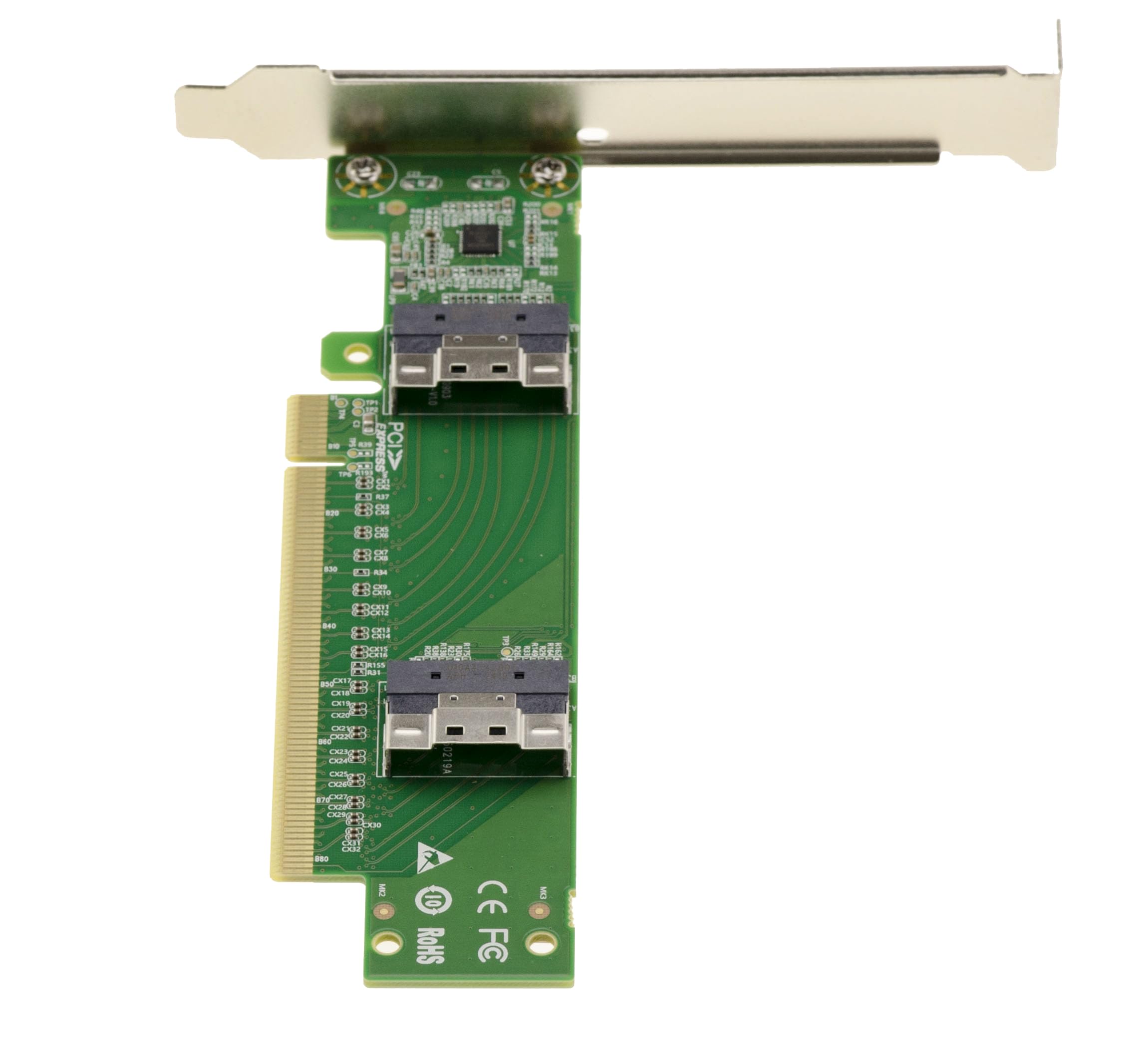 KALEA-INFORMATIQUE Adaptateur PCIe Gen4 2 Ports SFF-8654 | Adaptateur PCIe Gen4 vers double SlimSAS SFF8654