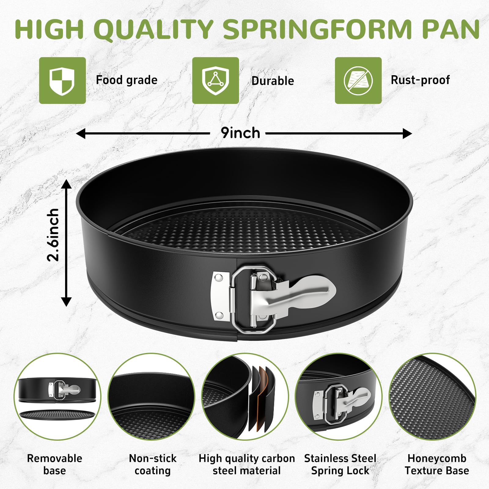 Snapklik.com : ZeroPone 9 Inch Springform Pan
