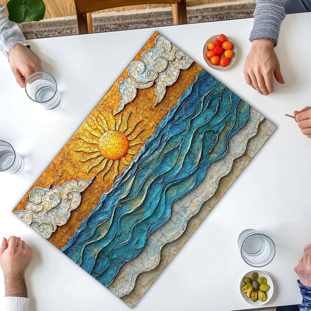 Puzzle Sonne, Puzzle 1000 Teile Erwachsene, Klassische Puzzles, Deko -8595