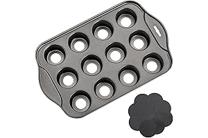 Tosnail 12 Cavity Non-Stick Mini Cheesecake Pan
