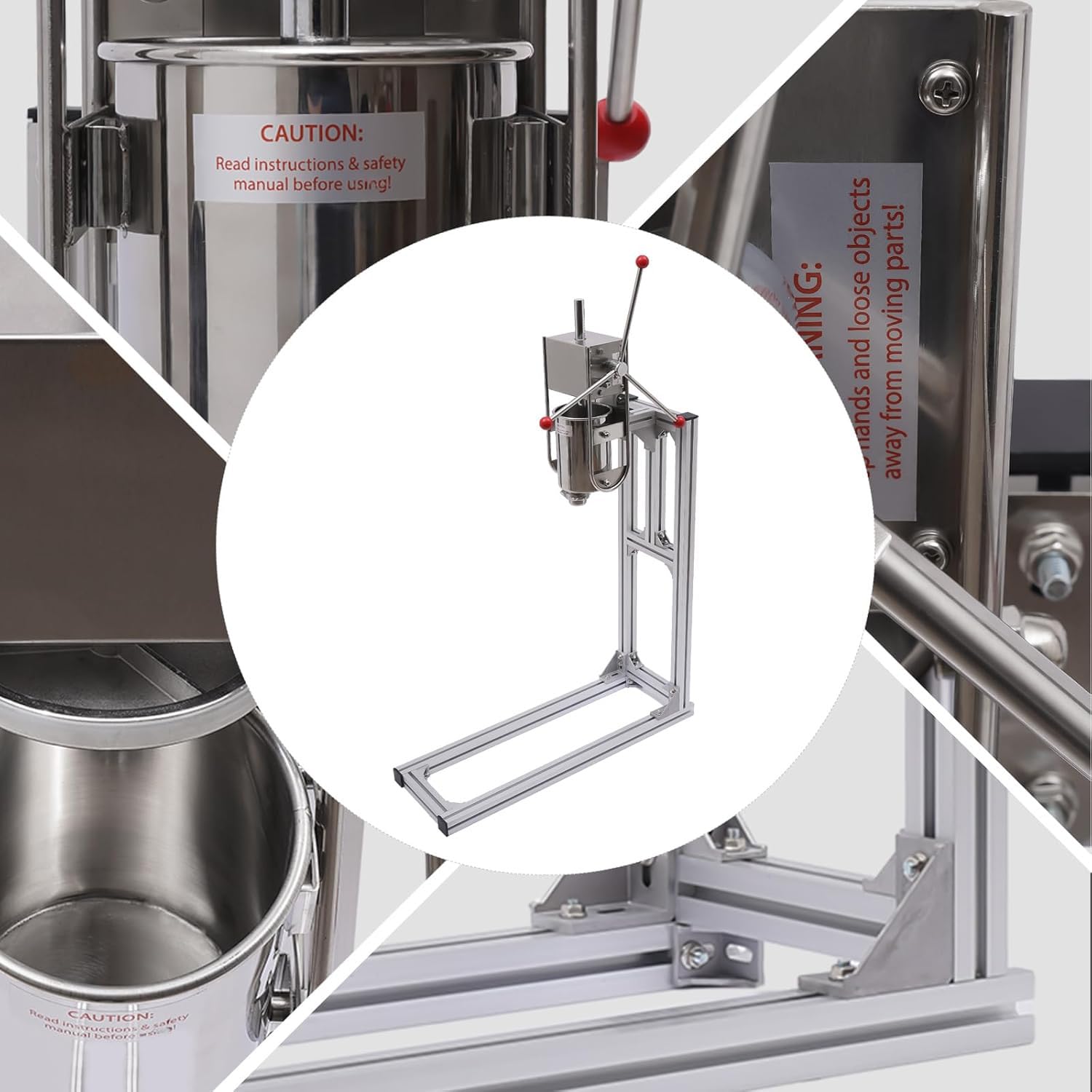 Qiang Manuel Espagnol Remplisseur Churros 3L/5L/7L Machine à Churro Acier Inoxydable Beignets Churro Commercial Latin Fruits Donut Dessert Machine à Churros,pour Maison Cuisine Restaurant,3L