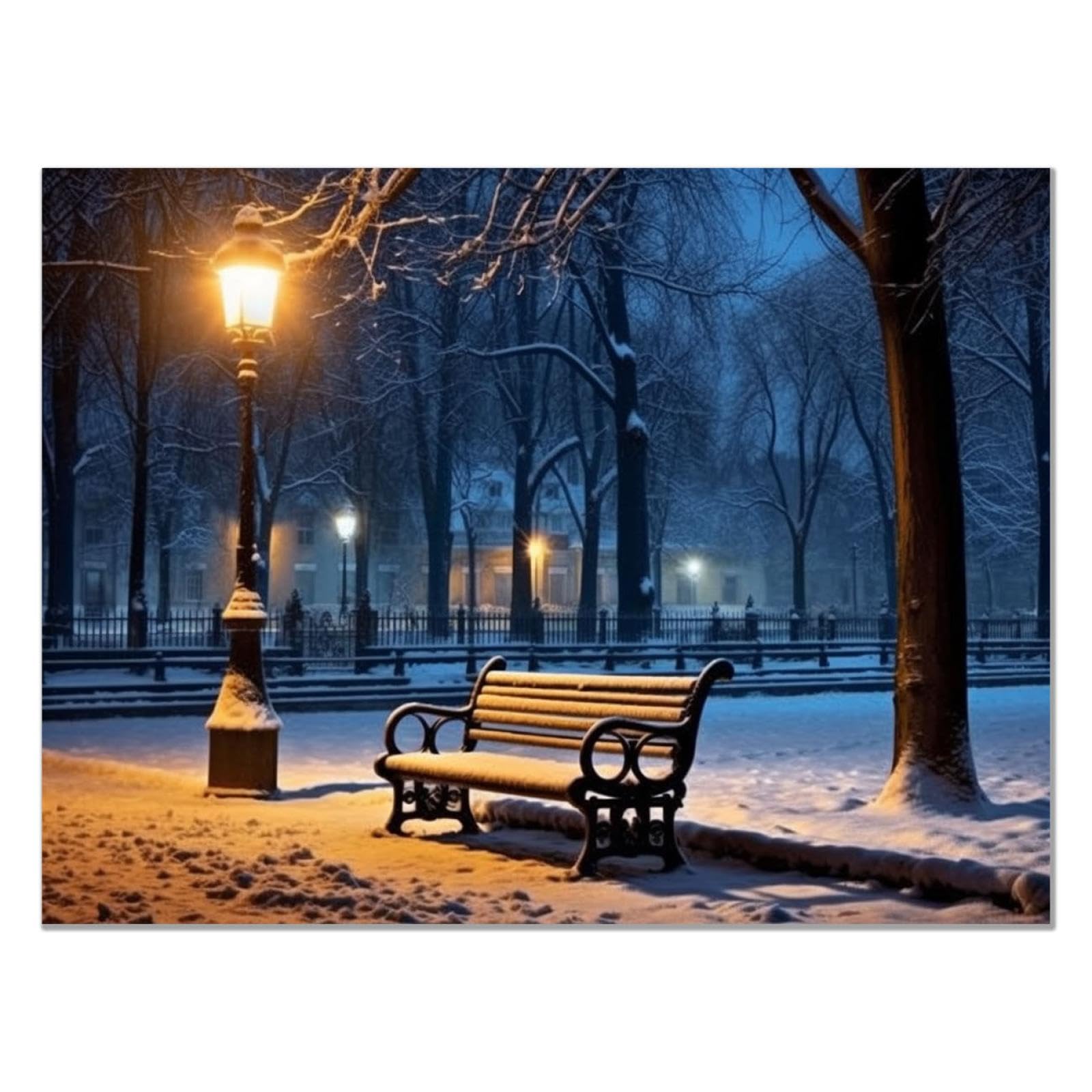 JOSUE Winter Snow Landscape Wall Art Prints, Nature Forest Sunset Gold Large Aesthetic Posters Room Decor For Gallery Living Room Bedroom Bathroom Art Decor -40x60cm Unframed โ image 1