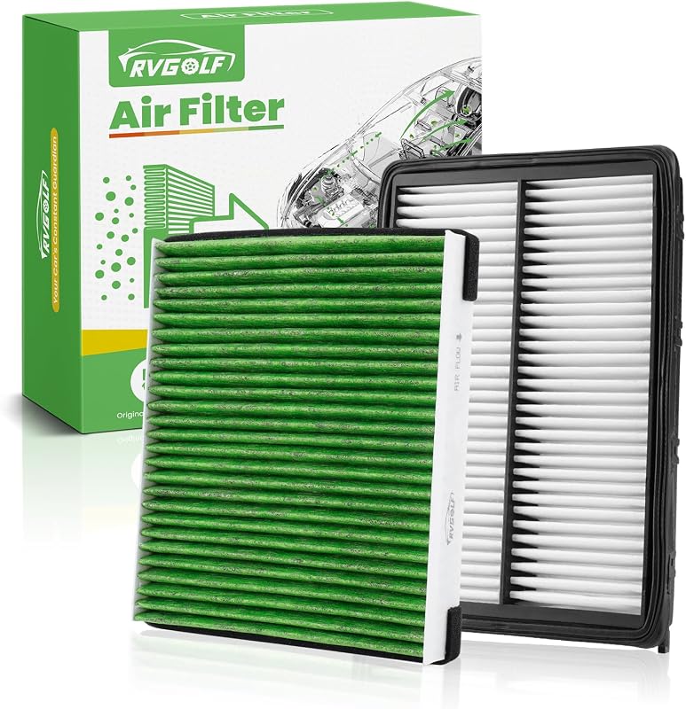 Kit de Filtros de Ar do Motor e Cabine RVgolf para Genesis GV80 L4-2.5L 2021-2026 – 2 unidades