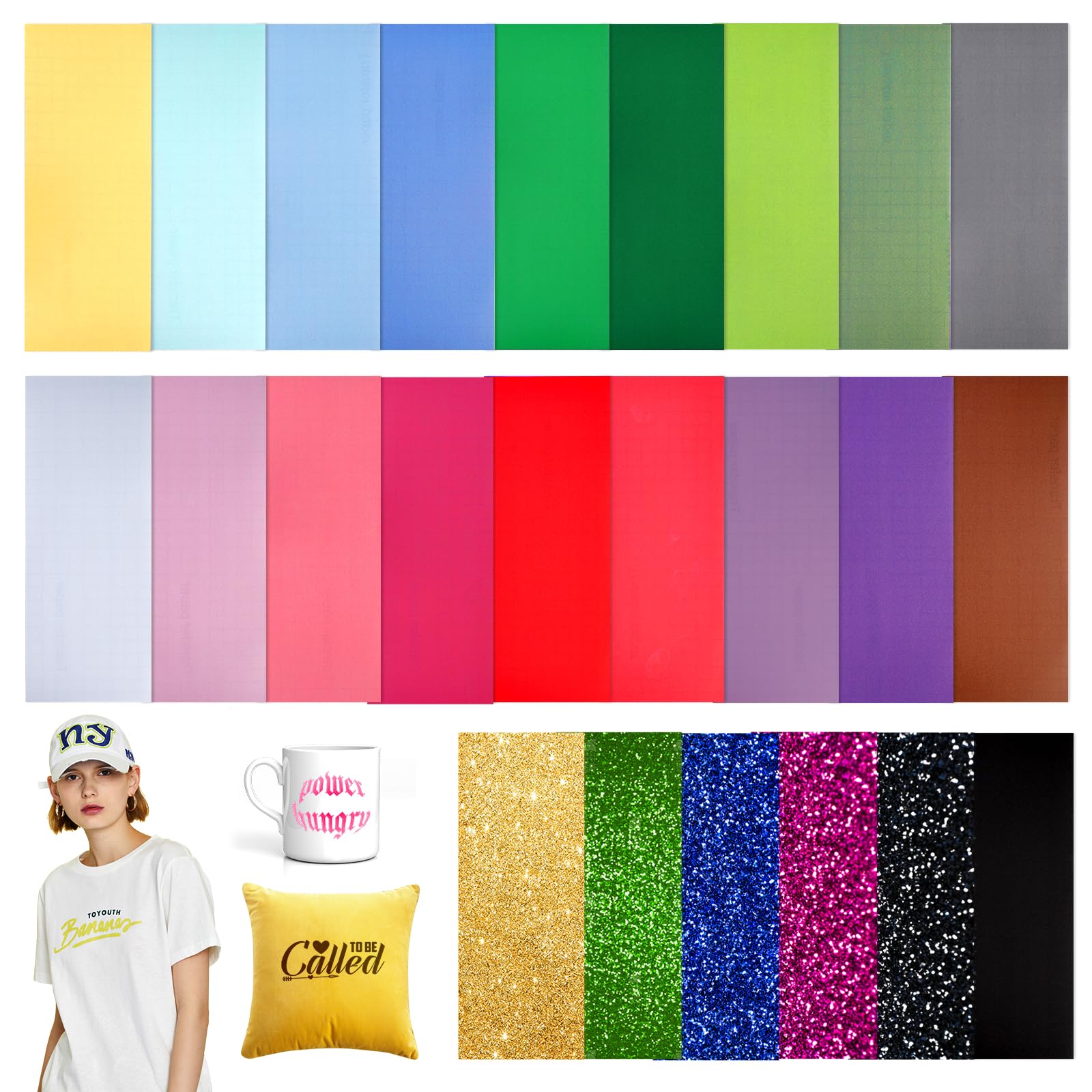 MechKit Sublimationspapier 18 Blätter - Vorgefärbte Transfer Sheets Für T-Shirts & Tassen