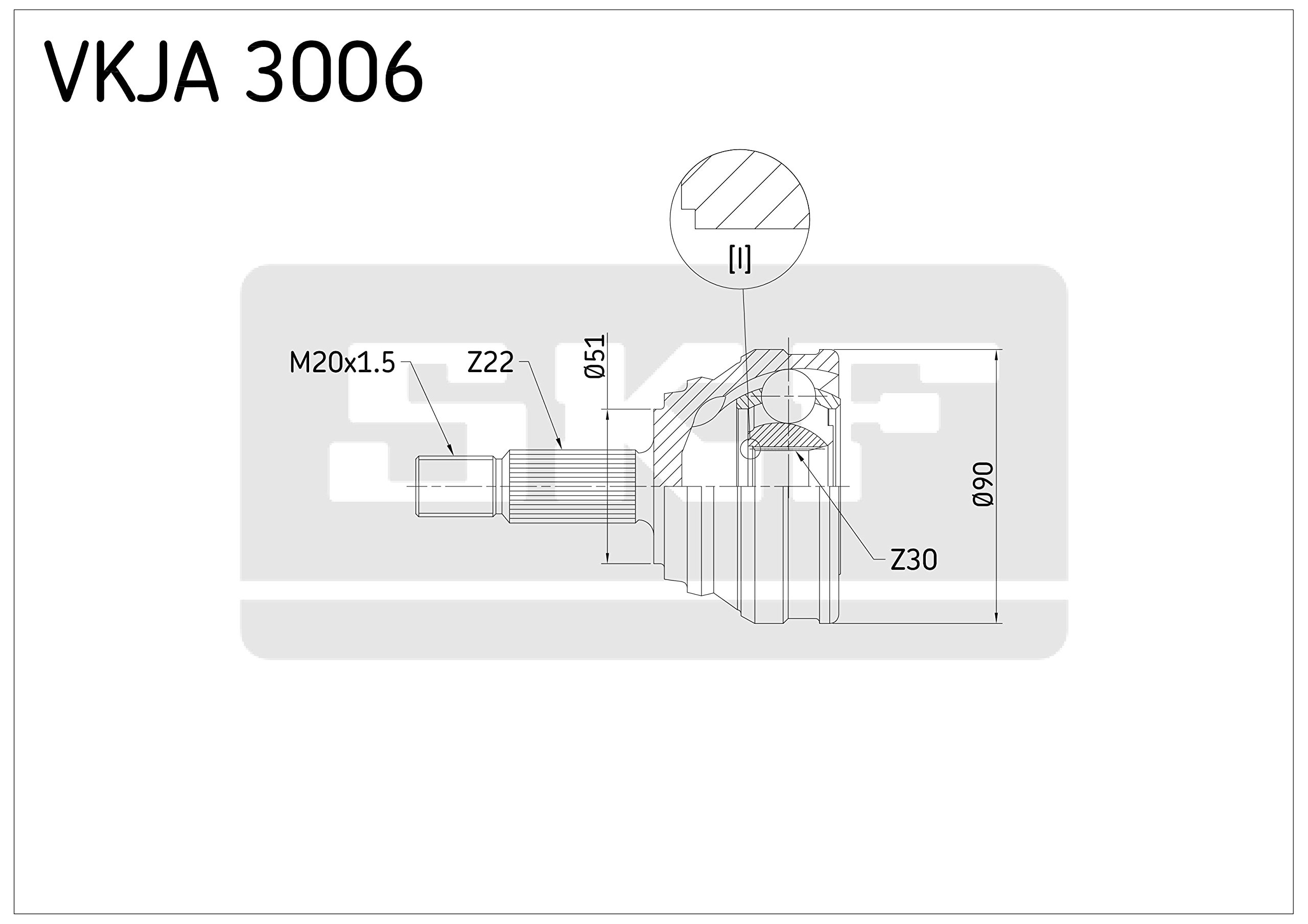 SKF VKJA 3006 Junta Homocinética