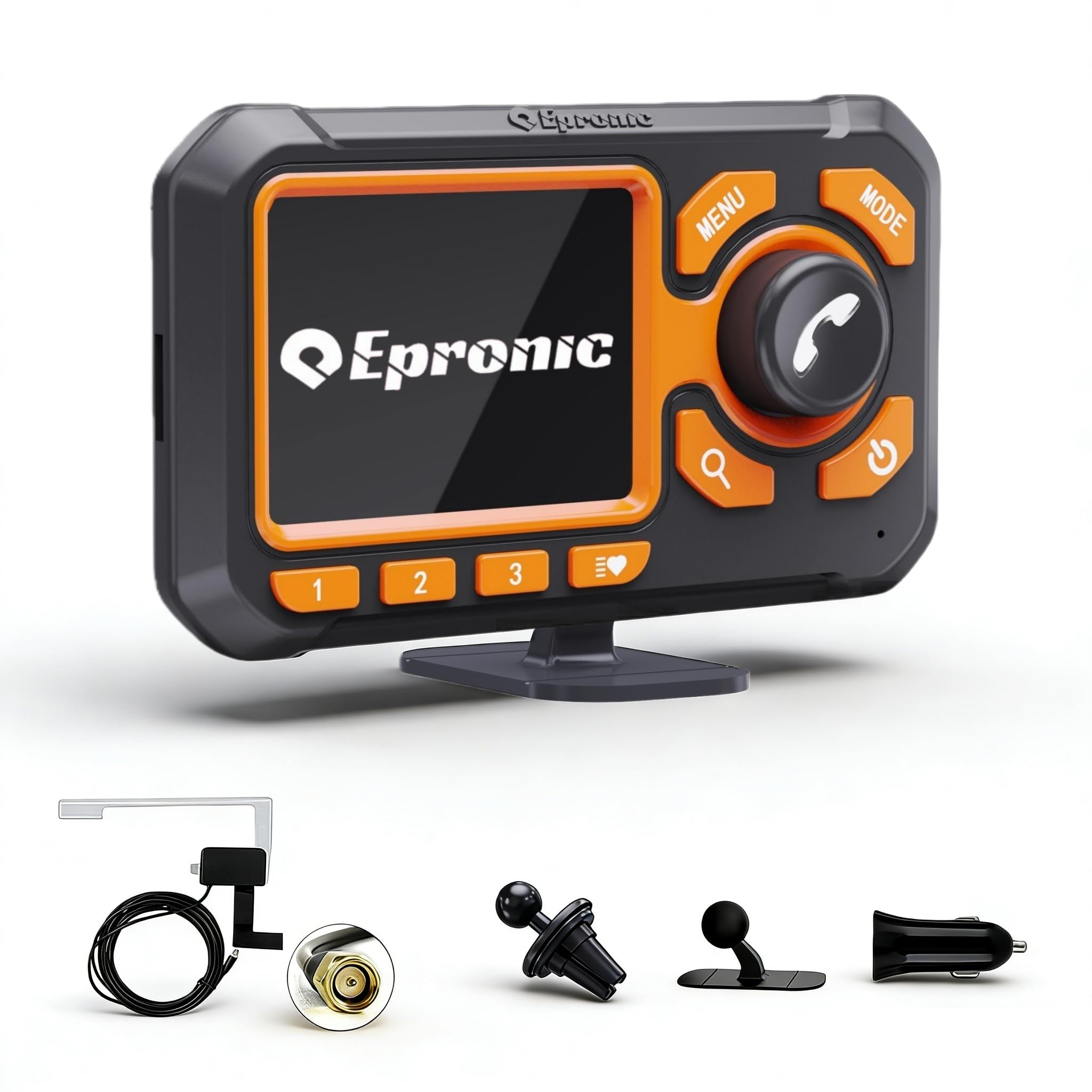 DAB Radio Adapter Plug & Play DAB Adapter für Autoradio mit Bluetooth Freisprecheinrichtung 2,4-Zoll LCD Display Tragbares DAB+ Digitalradio mit Aux-Out, TF Play FM Transmitter