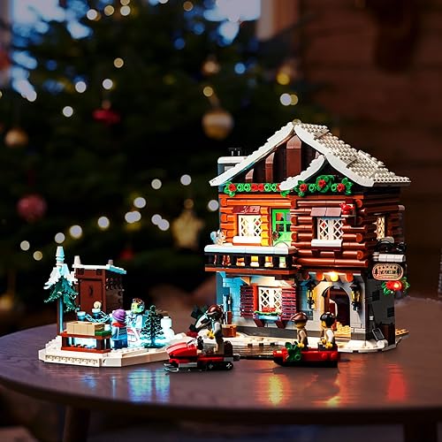 Miniatura 5 de BrickBling Kit de iluminación LED para Lego Alpine Lodge Winter Village, luces creativas compatibles con luces Lego 10325 solamente, sin modelo