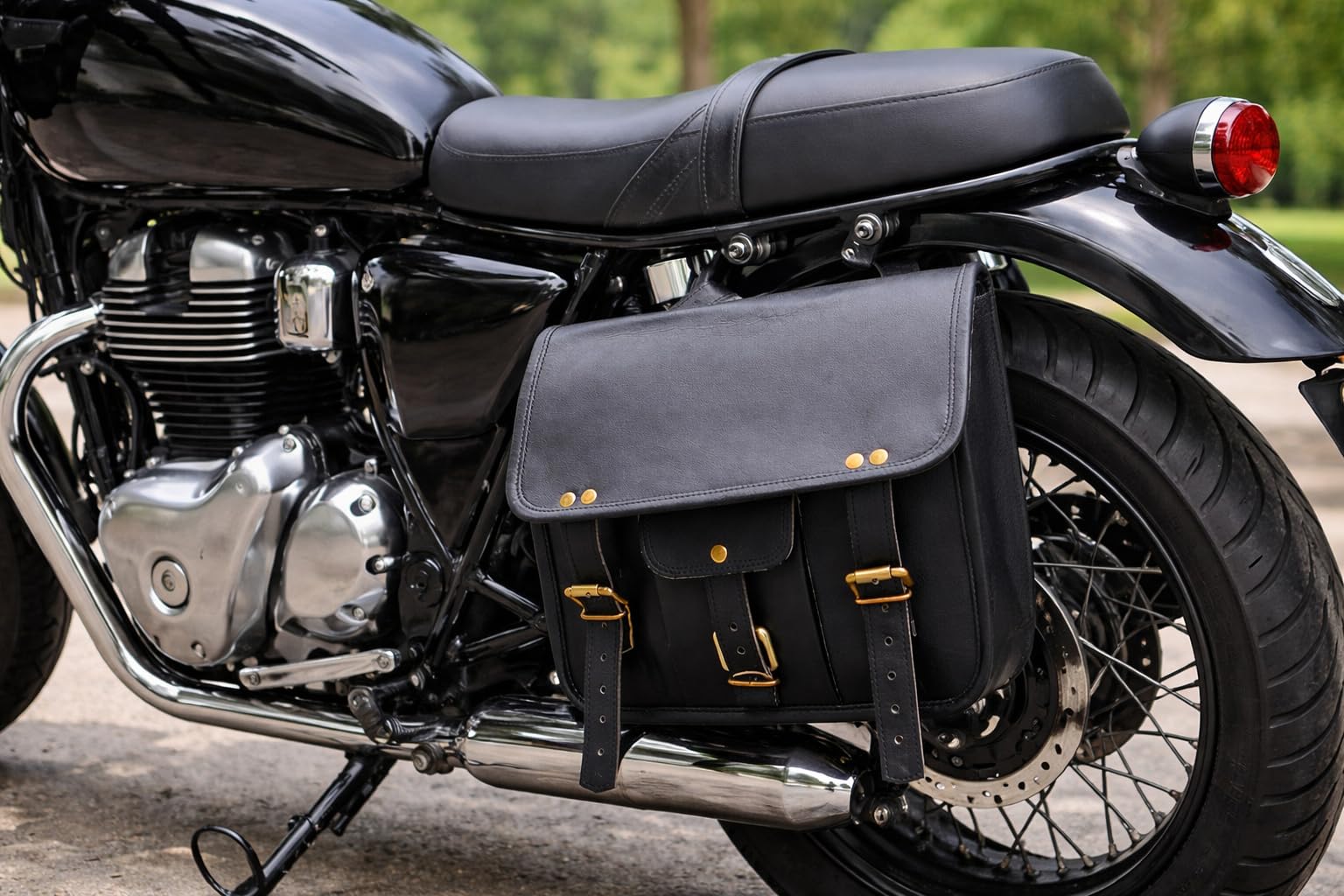 Motorfiets zadeltassen paar/vintage tas Craftride SV2 6 l zwart