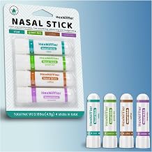 Inhaler Nasal Stick, On-The-GO Portable, Non-Medicated, Cool Refreshing Helps to Clear Breathing, Sinus Relief and Shatter Drowsiness, Set of 4 inhalers 4 Pack Variety