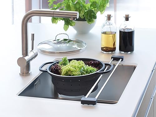 Miniatura 5 de Sanni Shoo drip.line Pure - Bandeja de goteo ajustable - Estante de cocina práctico y multifuncional para almacenar paños de cocina y cepillos,