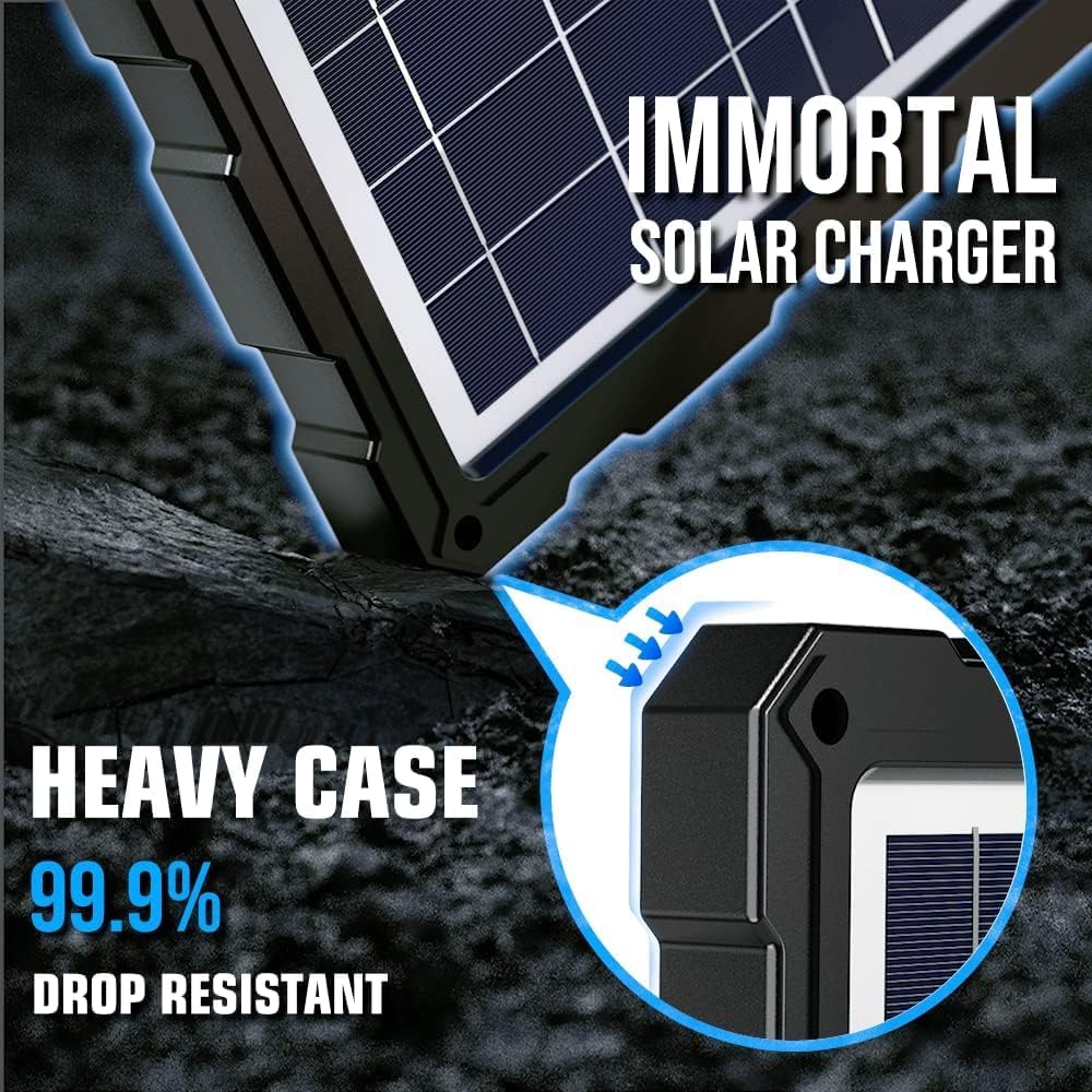 POWOXI - Aggiornamento-20W-Solar-Battery-Maintainer-Maintainer, regolatore di carica PWM intelligente esterno a 3 stadi, kit di ricarica da 12 V pannello solare per auto, moto, marina, camper, ecc