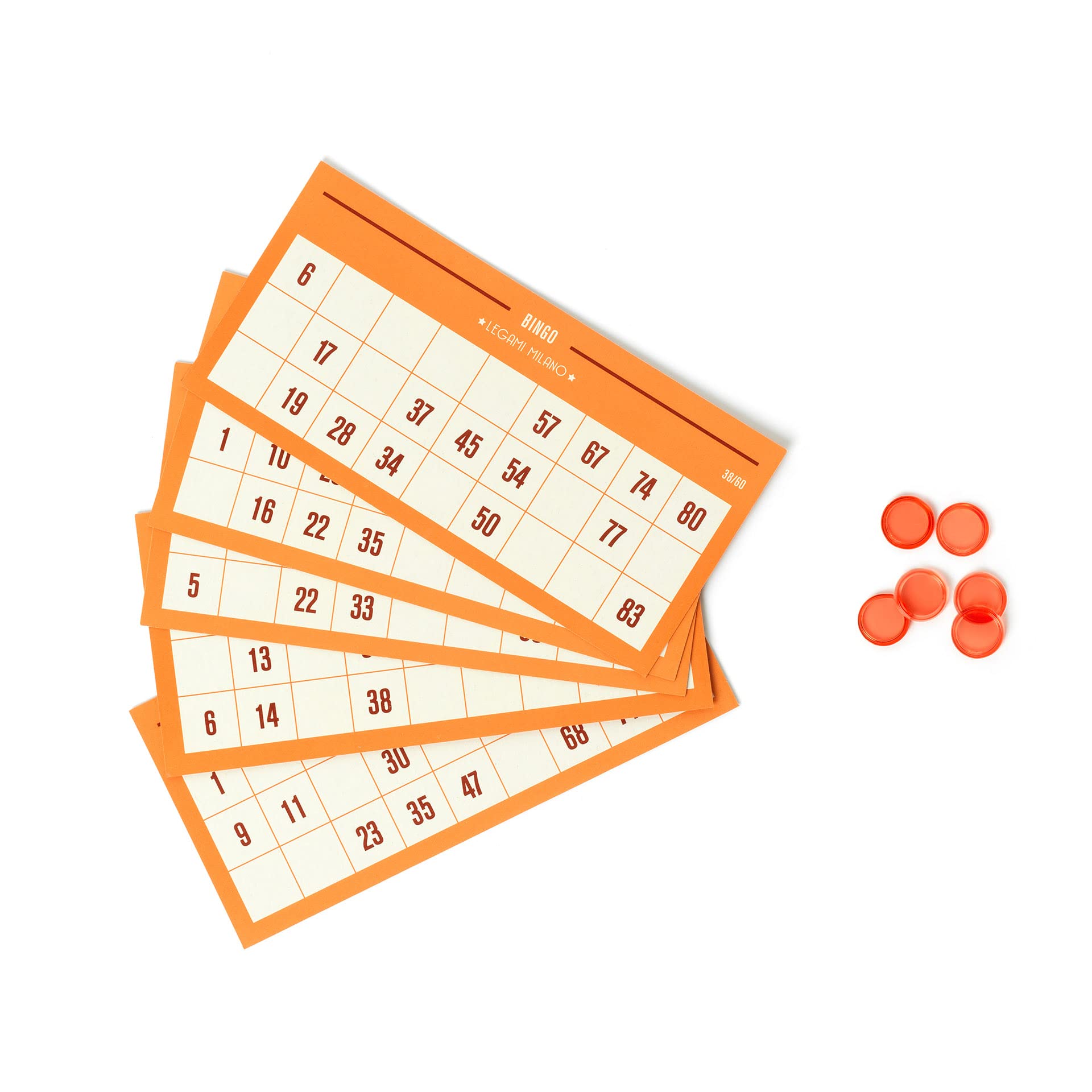 Legami - Tombole Automatique, Comprend Une Boule en métal pivotante, 90 balles numérotées, Le Tableau, 60 dossiers réutilisables, 300 pions marquants et 2 enveloppes en Tissu