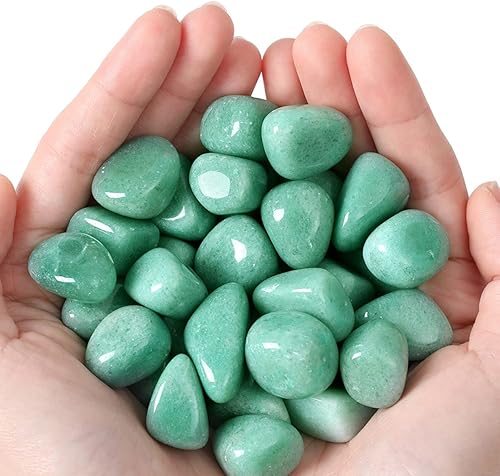 MAIBAOTA Cristales de aventurina verde, cristales curativos naturales pulidos a granel, piedras preciosas de equilibrio de energía, piedras