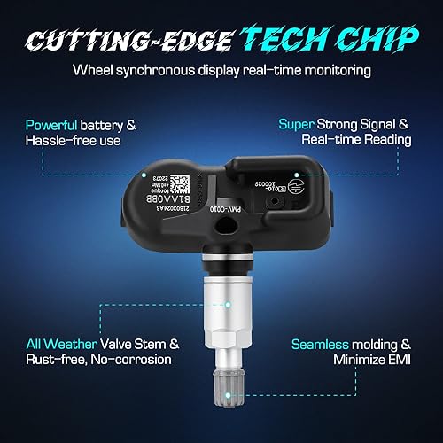 Miniatura 4 de Youxmoto Compatible con sensor de presión de neumáticos 42607-30060 PMV-C010 TPMS 42607-06020 42607-52020, apto para Toyota Camrypara Corolla