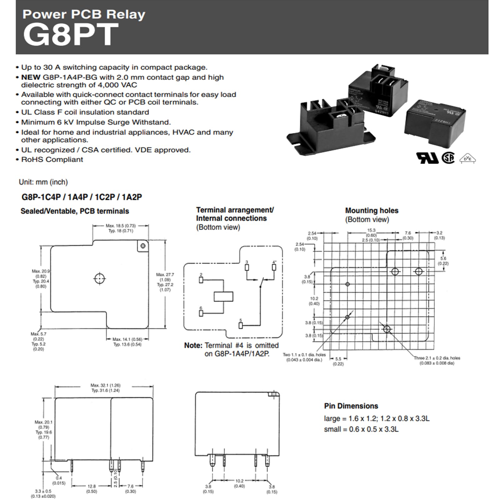 Tnuocke 12V 30A 250VAC Fully-Sealed PCB Relay For PC Board Or Panel Mountedsolve F01 Code Problem Of Dryerwith Soldering Sucker Pump G8p 1a4p 12vdc - View #2