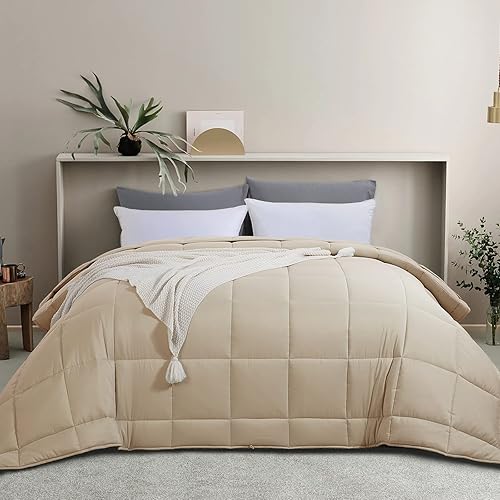 Miniatura 2 de HOMBYS Edredón de tamaño King de Alaska de 136 x 120 pulgadas para todas las estaciones, relleno de edredón de gran tamaño, edredón de cama