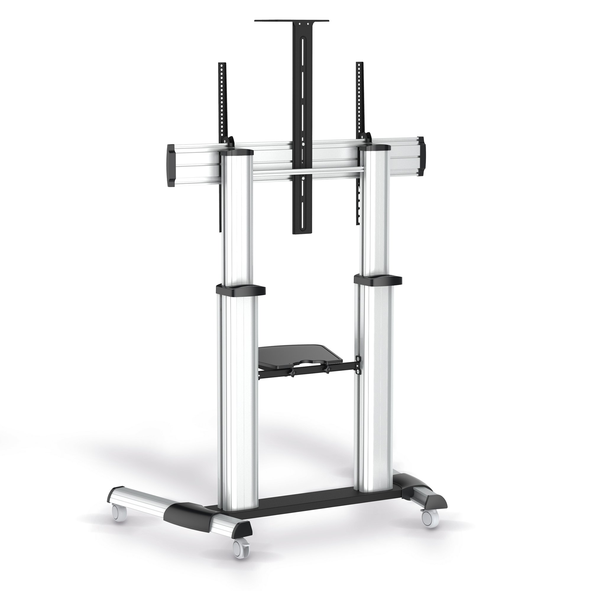 conecto TV Ständer Standfuß rollbar 55-100 Zoll für viele Fernseher/Monitore I Mit Rollen höhenverstellbar/schwenkbar I Modell LM-FS03G