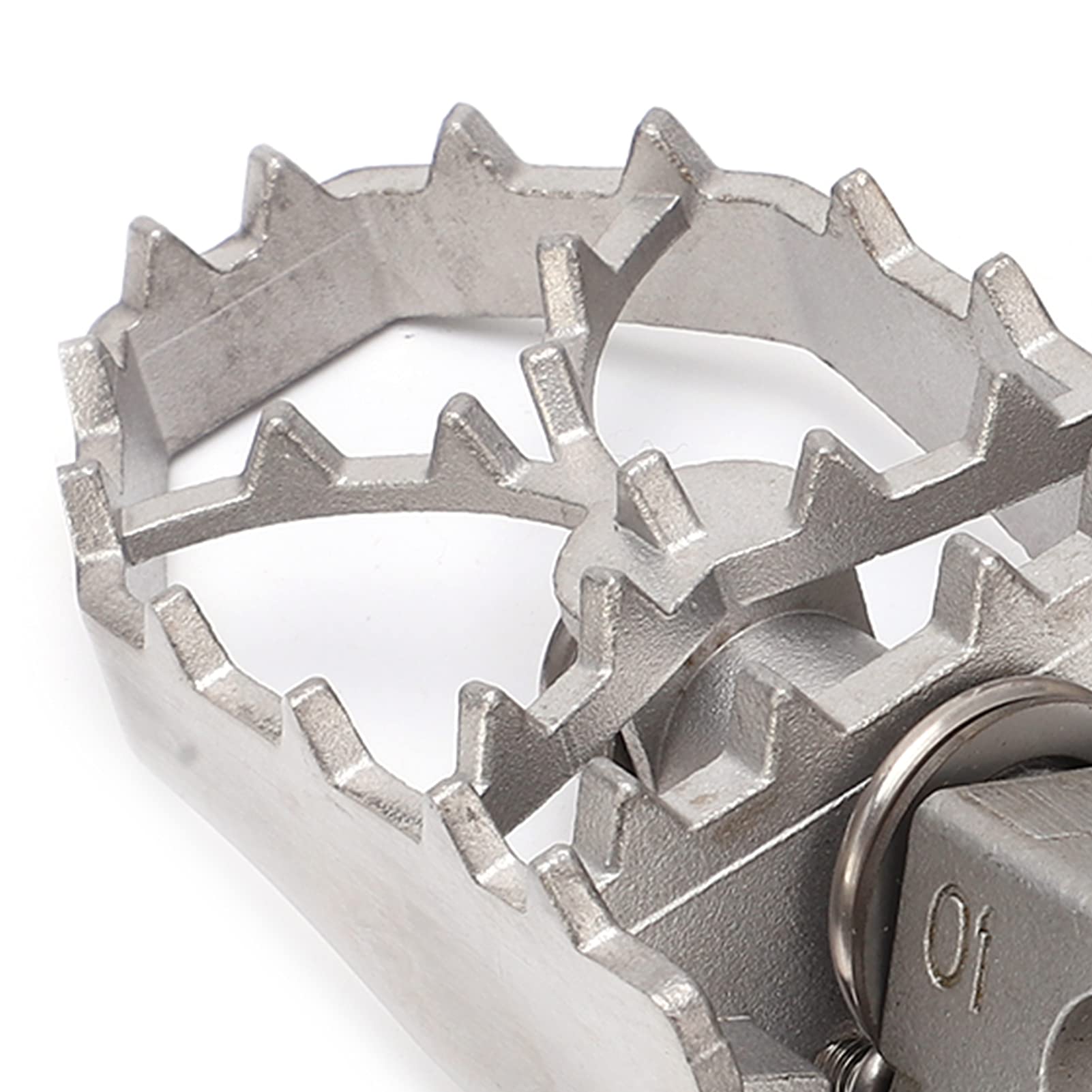 Generic Pedana per Moto Pedana Rotante in Acciaio Inossidabile 304 2 Pezzi Sostituzione Impugnatura con Denti Affilati Regolabili a 360 Gradi per Motociclisti 650 1000 X300