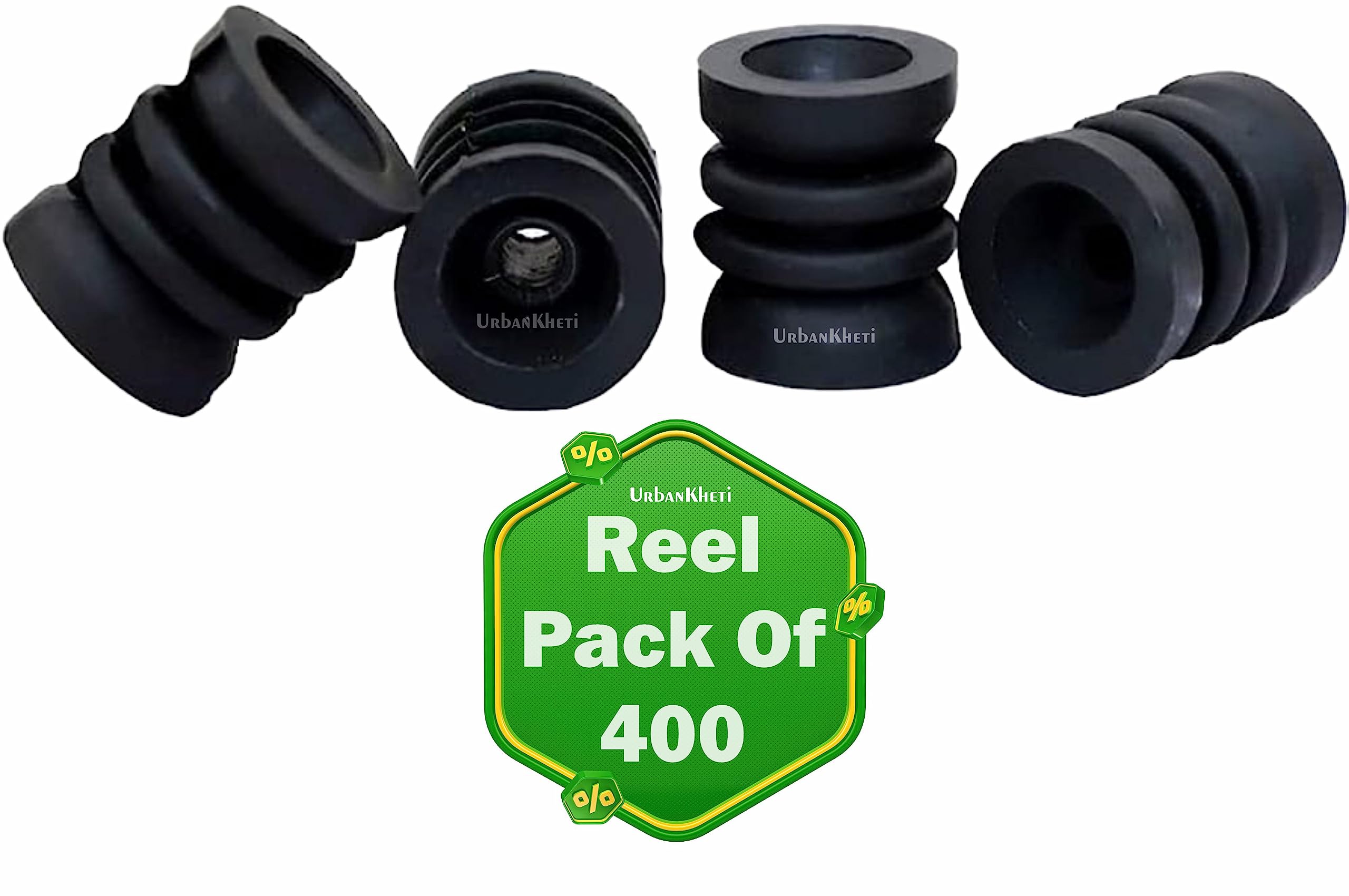 UrbanKheti Reel Insulator for Solar Zatka Fencing (Pack of 400)(Black) “Extra Long-Lasting” India’s No 1 Agriculture Product for Zatka Machine Electric Fencing/Garden/Farm/Villa/Factory (400)