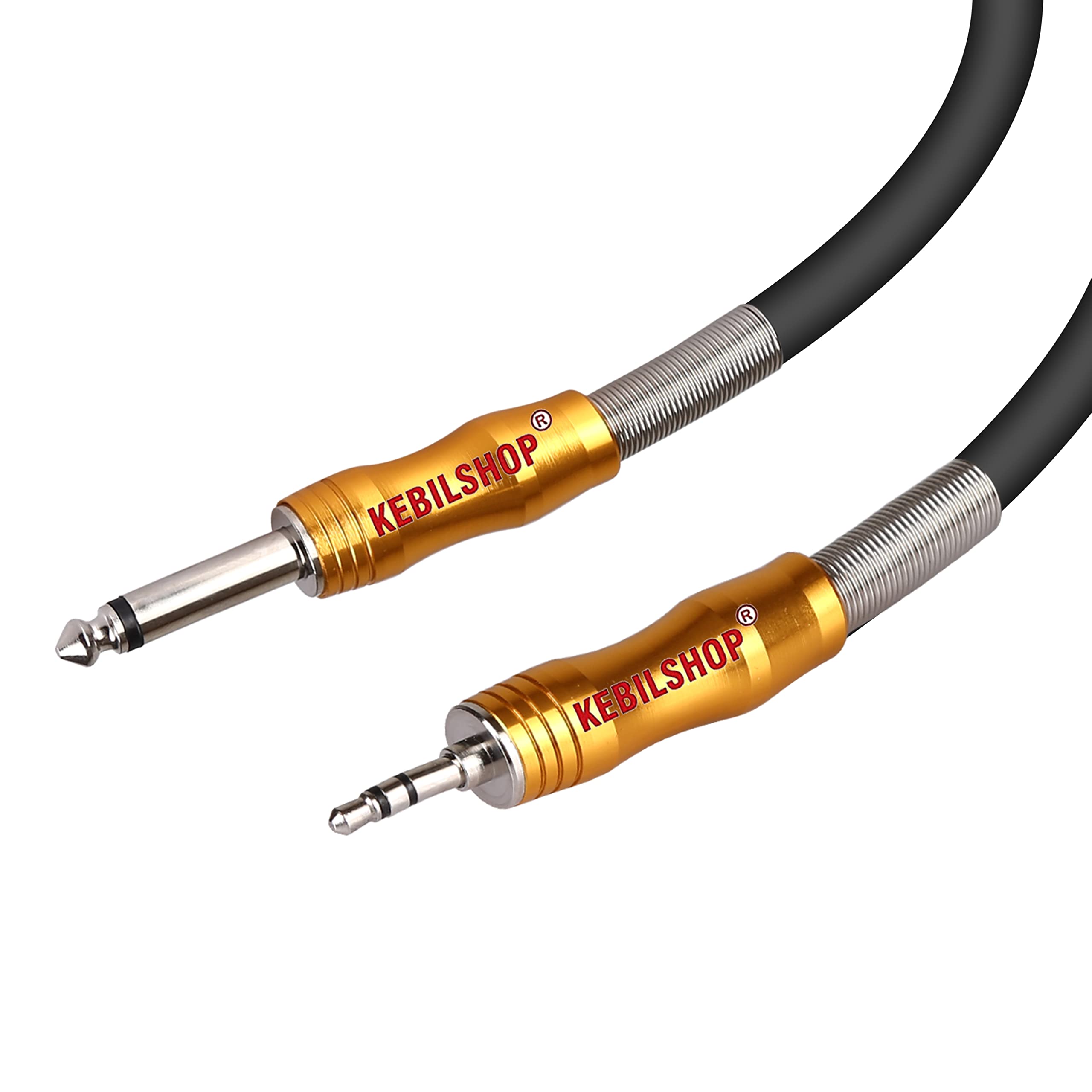 KEBILSHOP 3.5mm 1/8" Male to 6.35mm 1/4" Male Stereo 5 Meter/16 Feet Audio Cable with Zinc Alloy Housing for Headphones,Laptop,Home Theater Devices, and Amplifiers & More (5 Meter/16 Feet, Black) (B0BR88P14T) Amazon Price History, Amazon Price Tracker