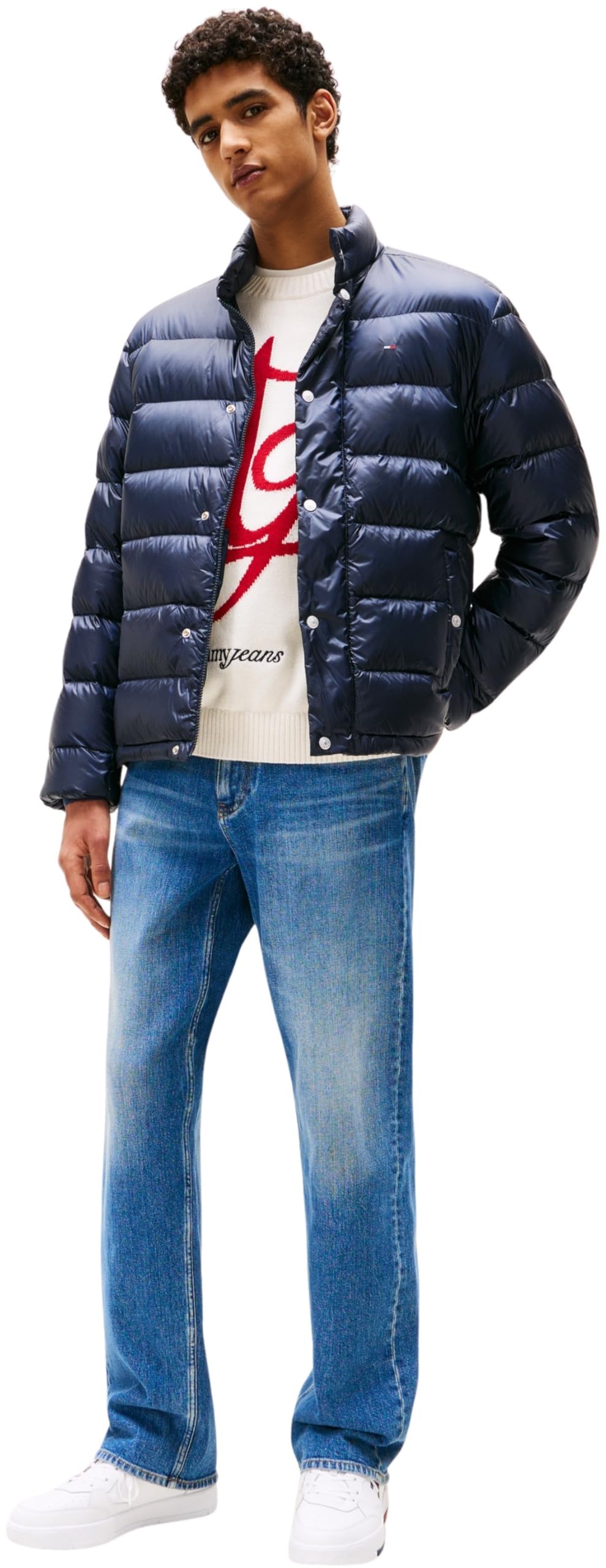 Tommy Jeans Męska kurtka puchowa, Niebieski (Dark Night Navy), M