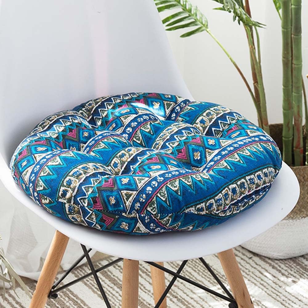 Hoowarm Chair Cushions Round Indoor Outdoor Chair Cushions 40×40/45x45/50x50cm Chair Cushions Indoor Outdoor Seat Cushions for Dining Chairs Kitchen Garden Patio Office(C,50x50cm/19x19in)