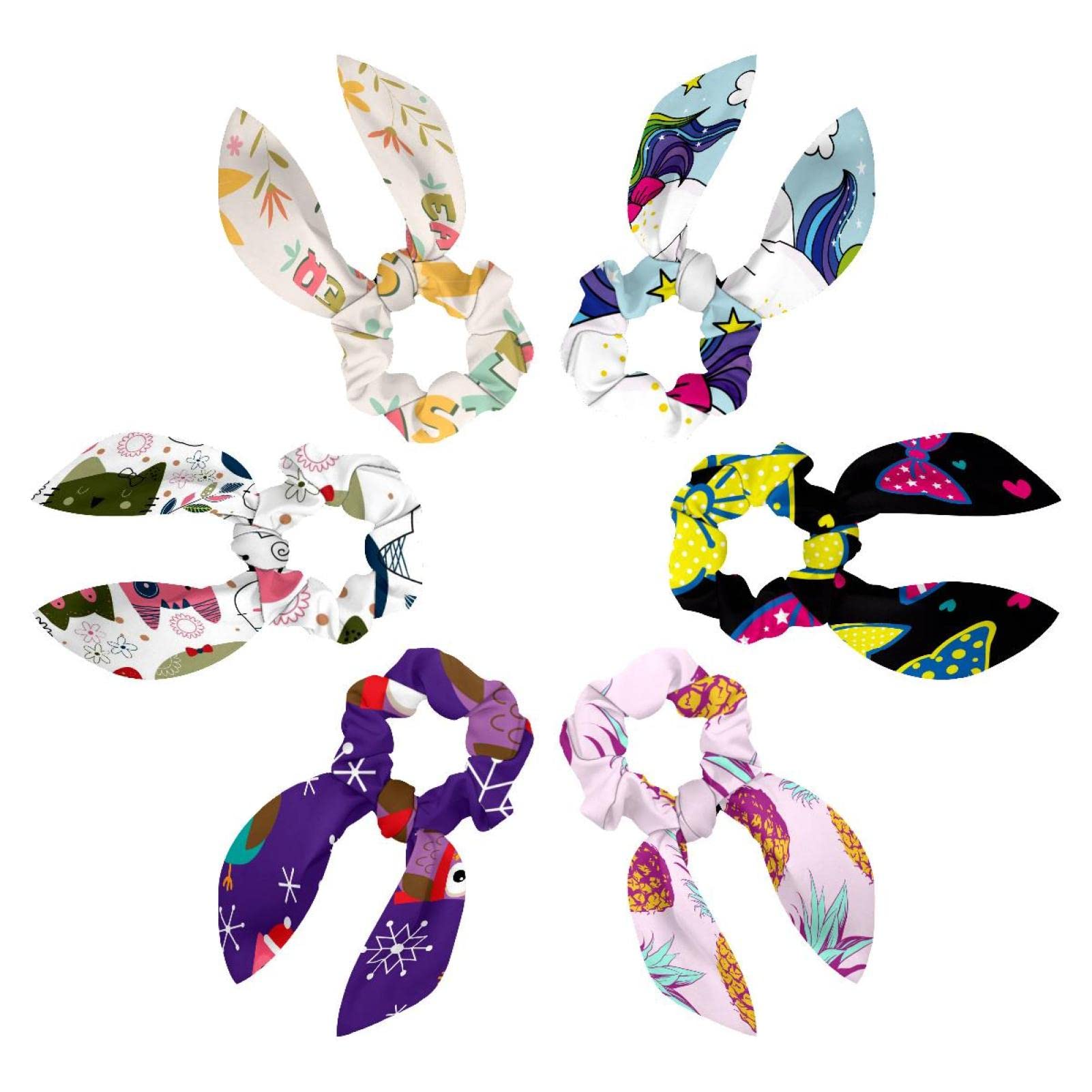 Chouchous en forme de licorne accessoires cheveux velours - 14