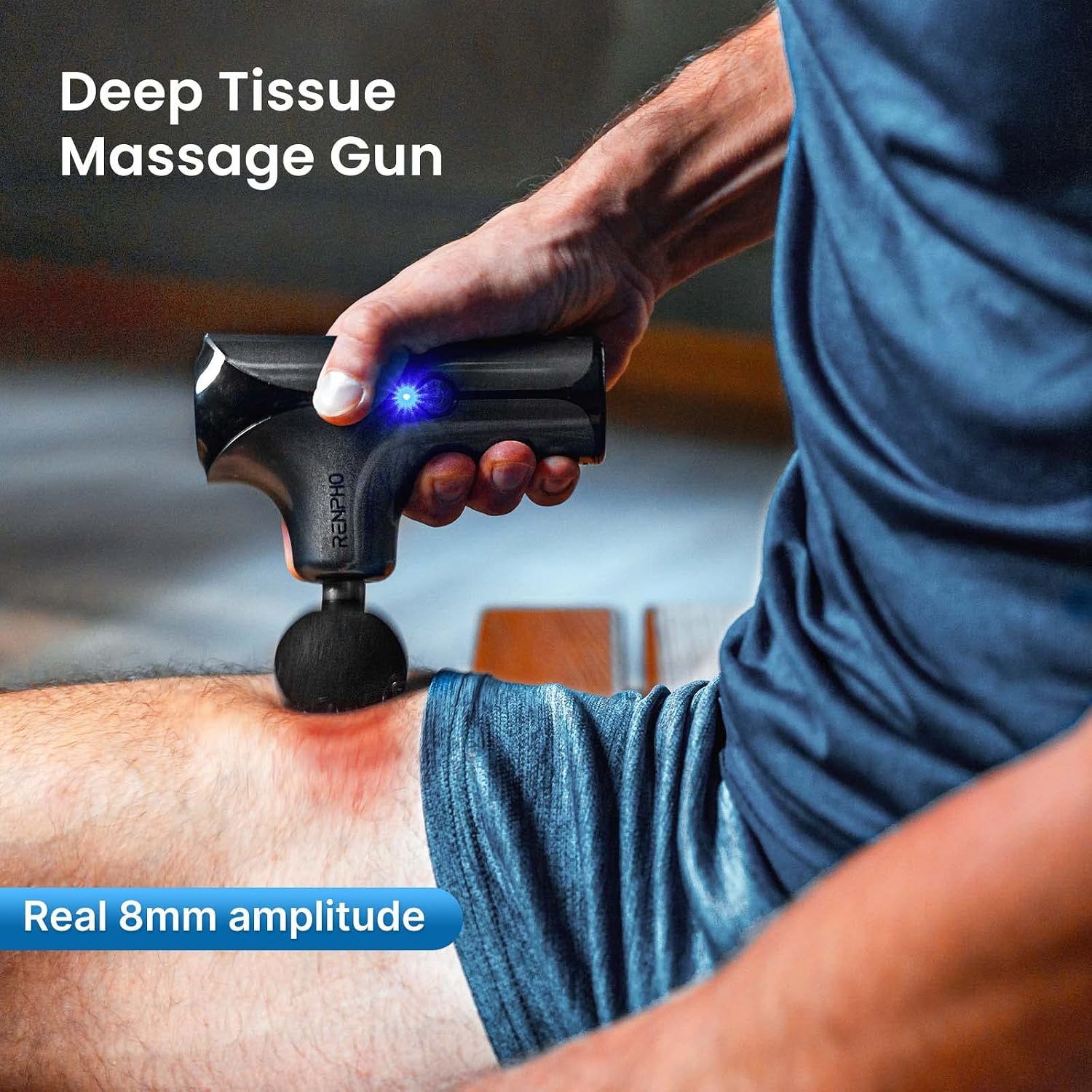 RENPHO Mini Massage Gun, Deep Tissue Percussion Muscle Massager Handheld Electric Massager for Athletes with 4 Heads and 5 Modes, Portable Size, Long Battery Life, Gifts for Man, Women