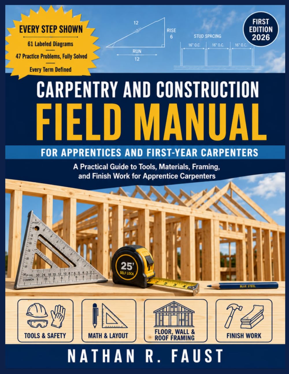 CARPENTRY AND CONSTRUCTION FIELD MANUAL: A Practical Guide to Tools, Materials, Framing, and Finish Work for Apprentice Carpenters