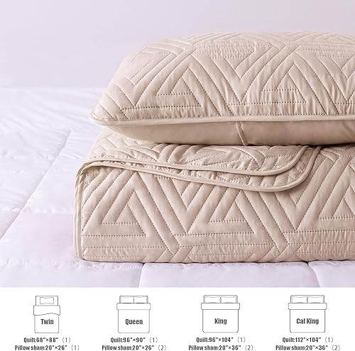 Miniatura 4 de Whale Flotilla Juego de edredón suave tamaño King para todas las estaciones, juego de ropa de cama de 3 piezas, colcha geométrica ultrasónica,