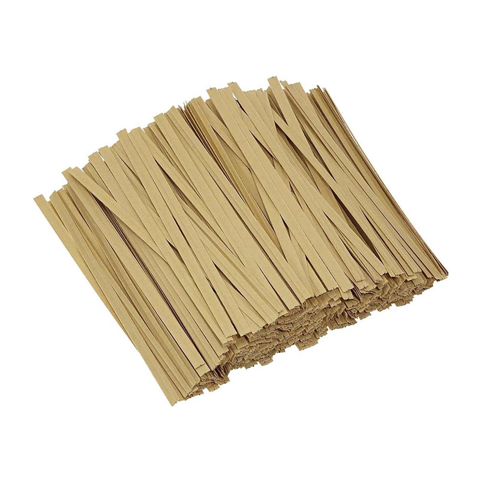 Qinlenyan Brown 1000 Pcs Kraft Paper Twist Ties 3.5 Inch Reusable Bag Ties Wire Twist Ties Flexible Cable Ties For Packaging Bread Cake Pops Candy Party Favors