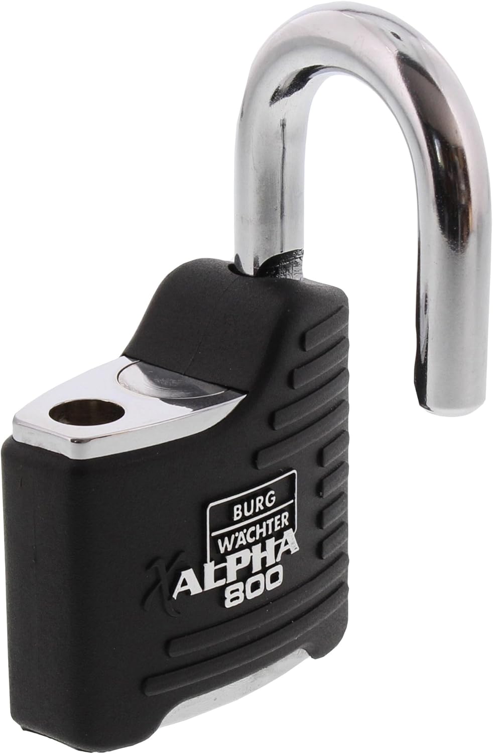 Burg-Wächter Padlock 11mm Shackle Thickness Ultra Hard Drill and Pinch Protection 2 Keys Alpha 800 65 SB