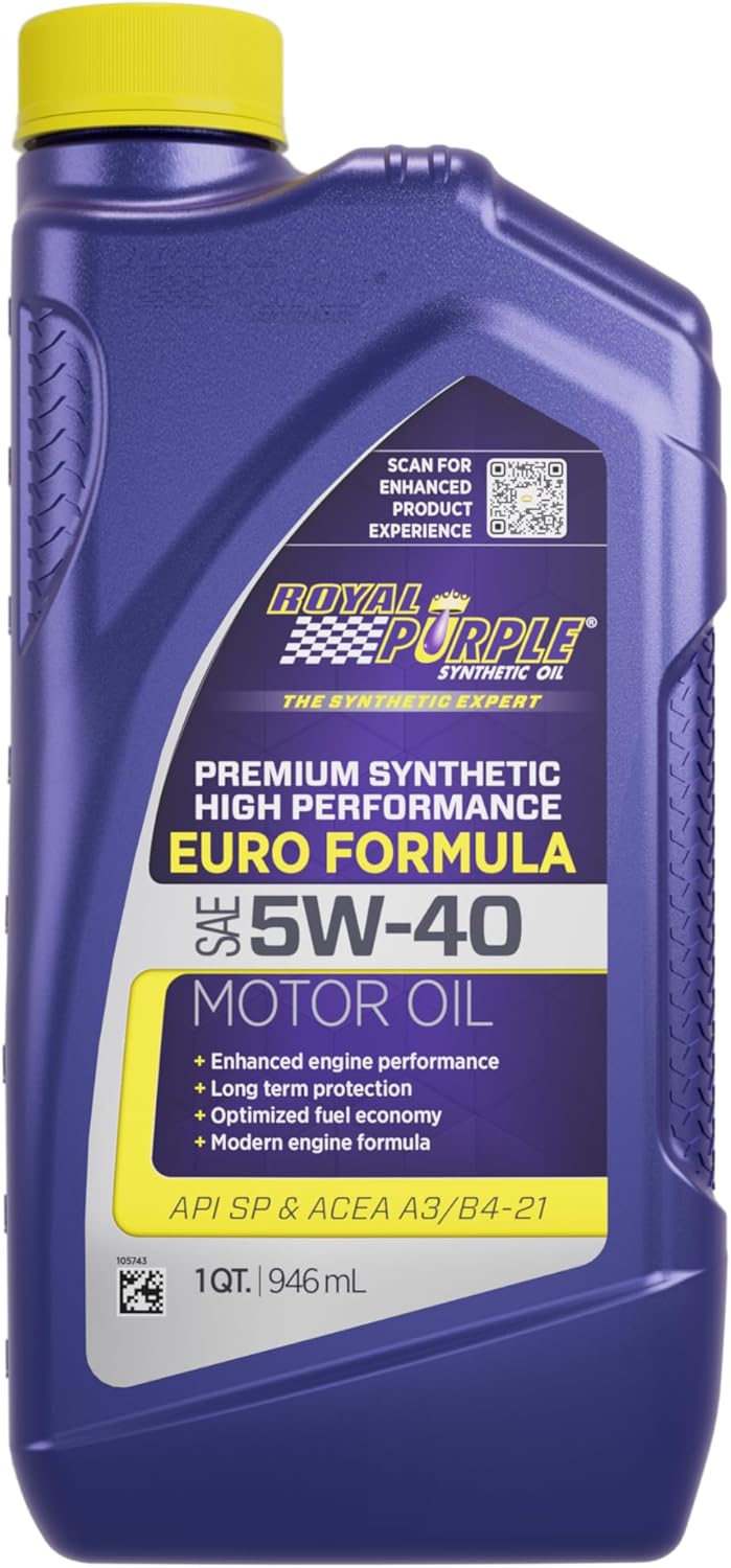 Royal Purple (06540-6PK API-Licensed Heavy Duty SAE 5W-40 High Performance Synthetic Motor Oil - 1 Quart, (Case of 6)