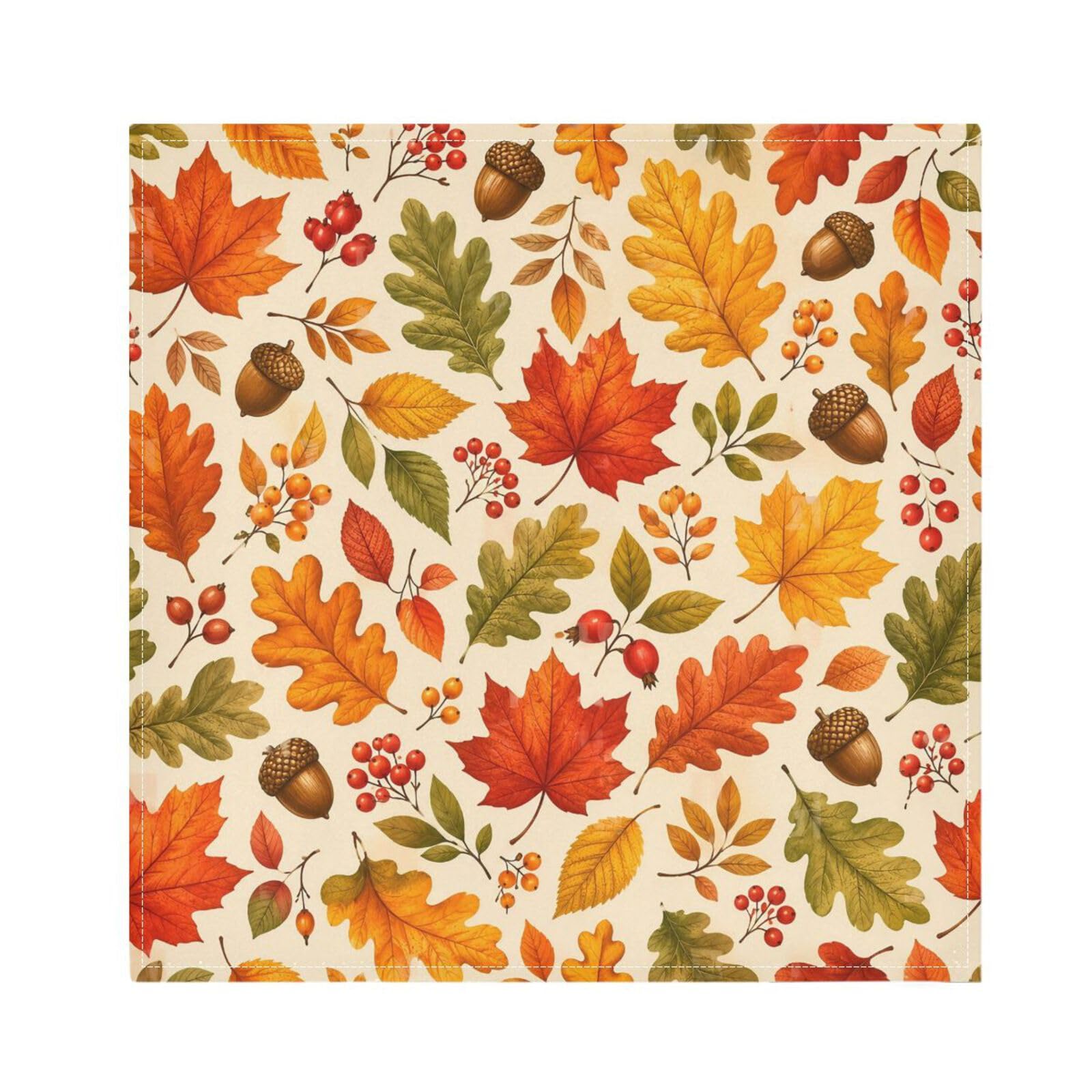 Ttgoth Maple Leaves Cloth Napkin Set of 4 Washable & Reusable Dinner Napkins for Dining Table, Banquets, Wedding, Party, 50x50 cm