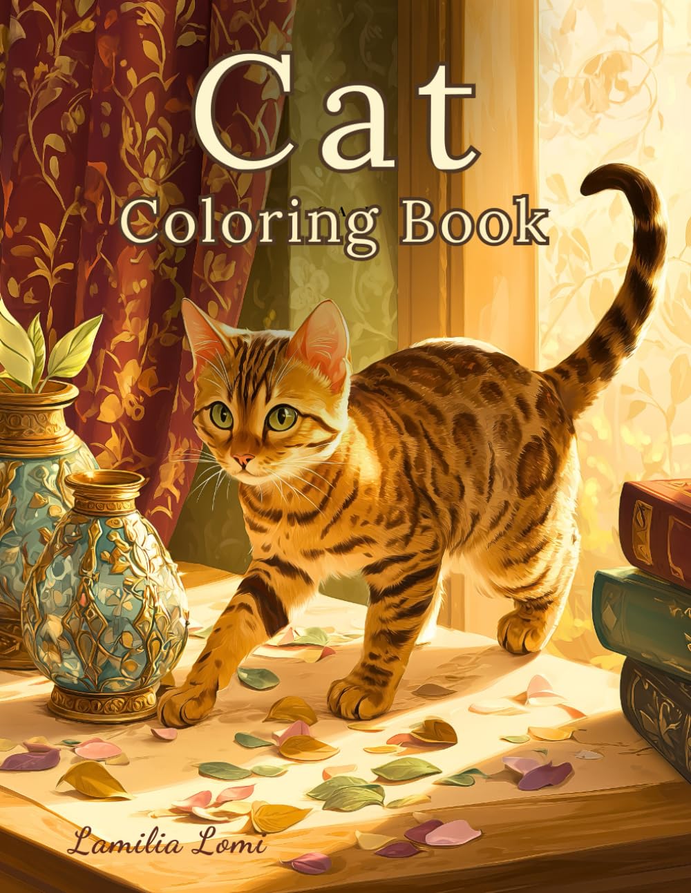 Cat Coloring Book: 32 Cozy Grayscale Designs — Mindful Coloring for Adults, Seniors & Teens — Relaxing, Stress-Relief Art