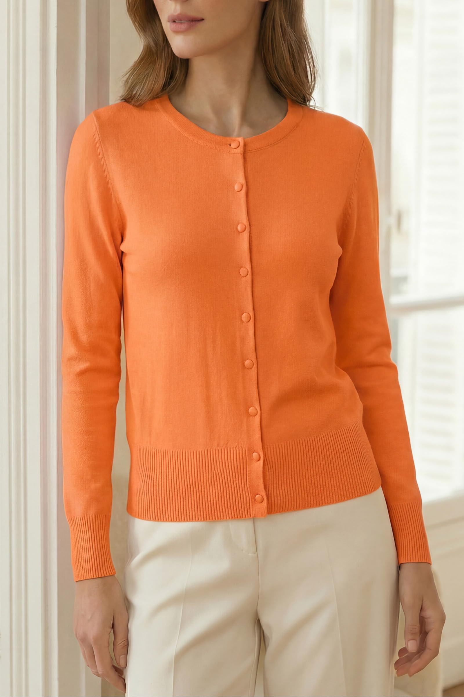 VOTEPRETTY Cardigan Leggero da Donna a Maniche Corte Top Estivo Solido