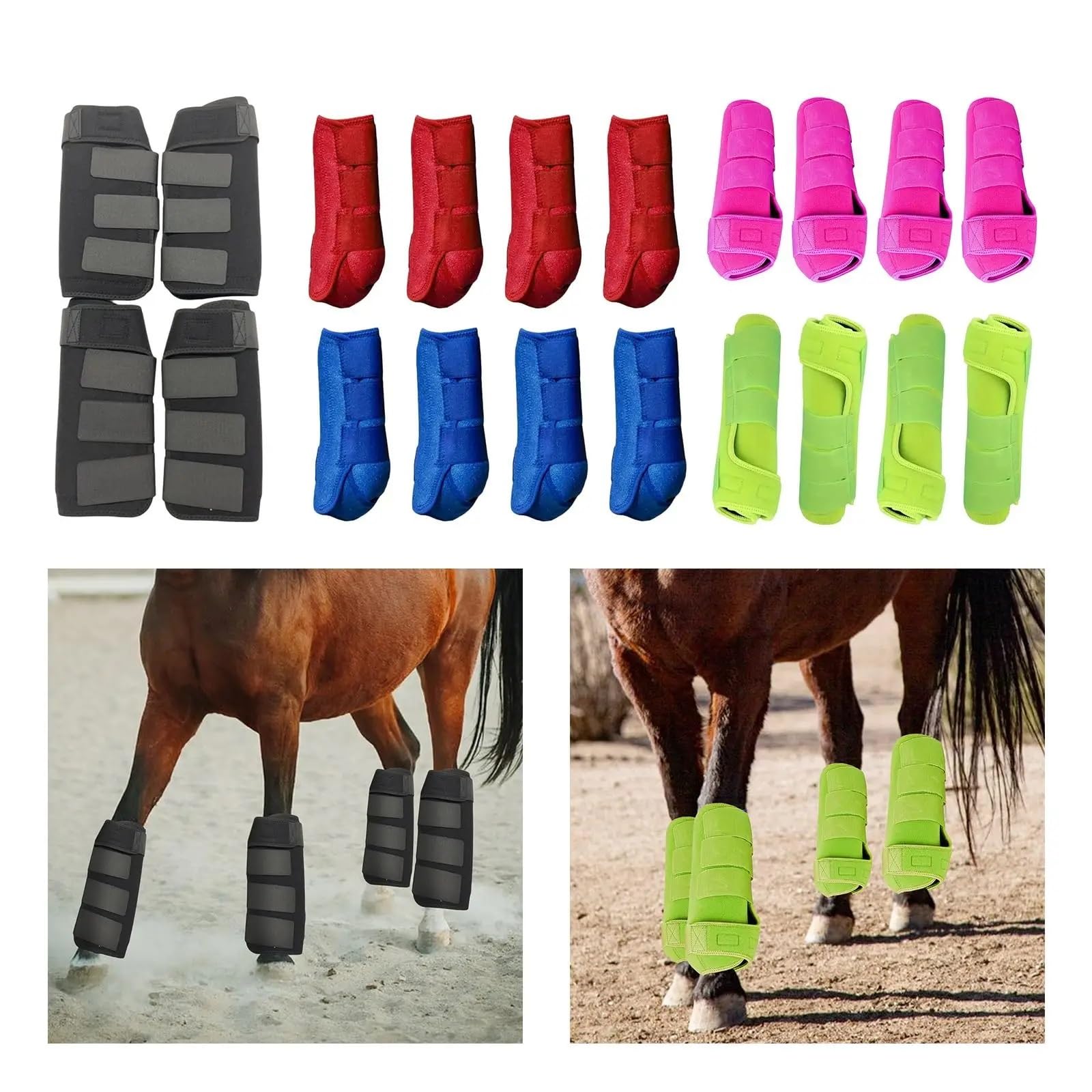 Buty muchowe dla koni, 4 szt., buty dla koni, neoprenowa ochrona