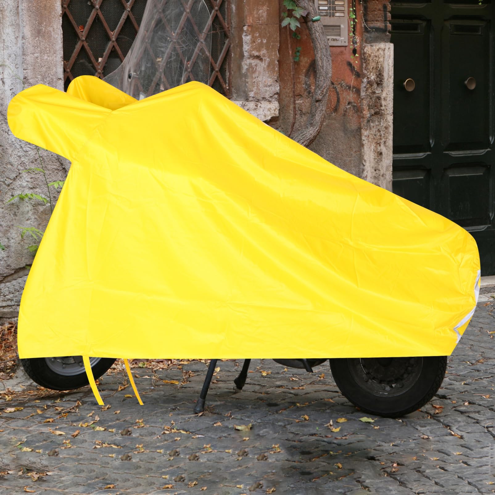 Housse de Moto Étanche Jaune 3XL en Tissu Oxford, Protection Extérieure | Anti-poussière, Protection Soleil et Pluie, Format 1 Pièce, Usage Vélo et Trottinette Électrique