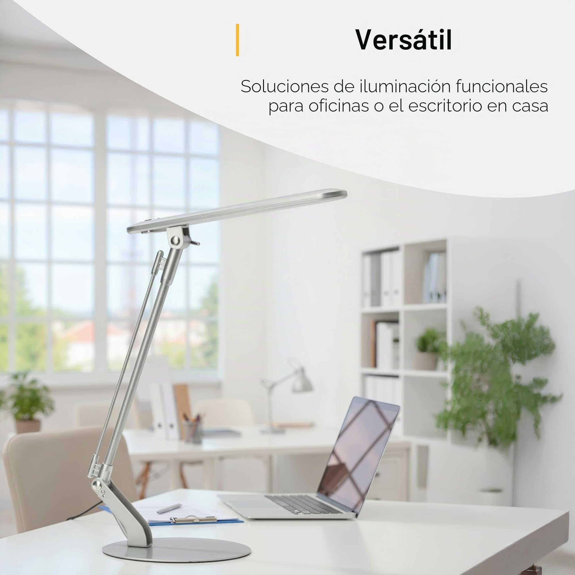 Brilliant Brendan Lámpara de escritorio, bombilla LED, 1 x 6 W, 290 lm, 4100 K, de metal, titanio G94808/11