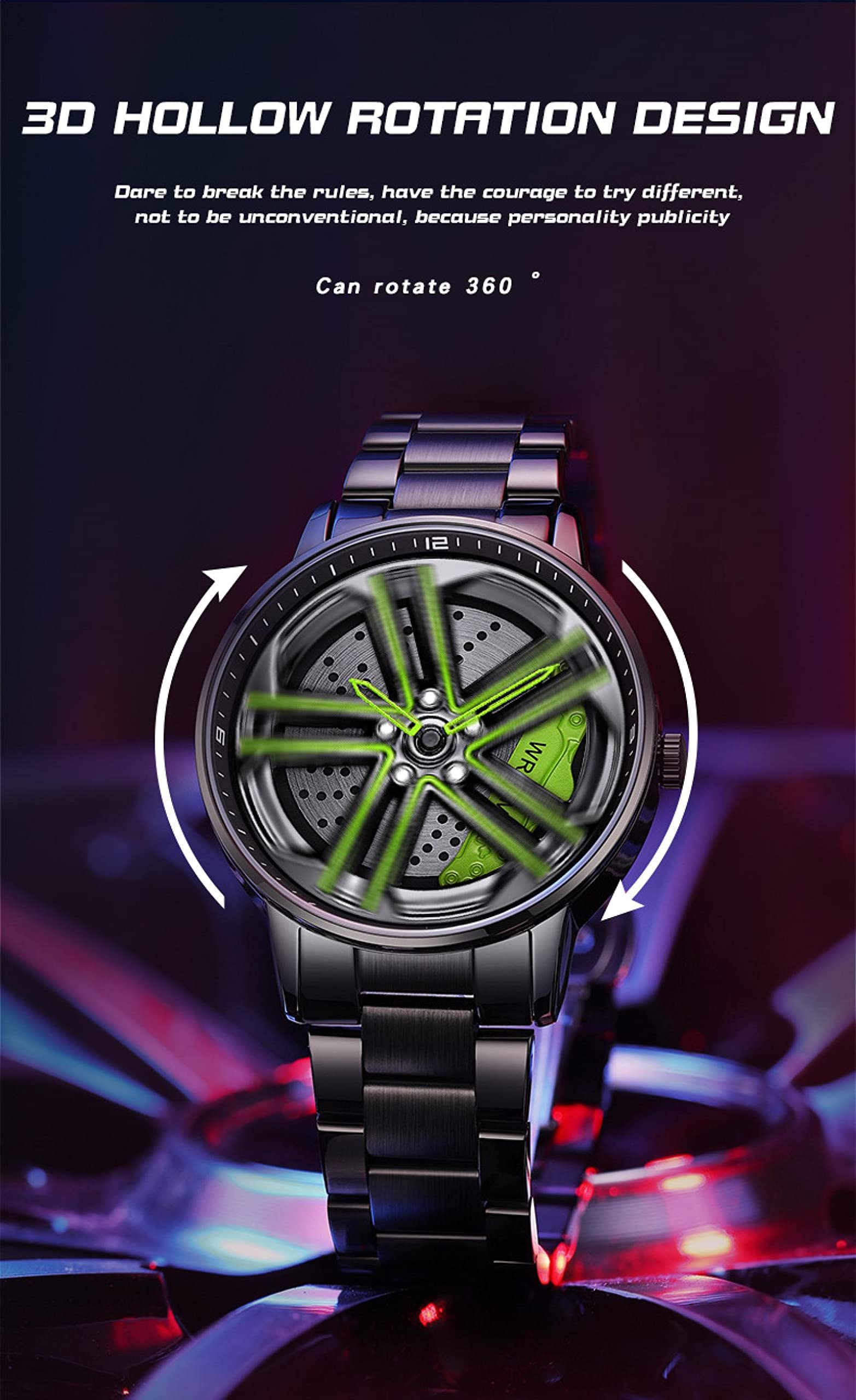 Herren Uhr Automatik Wasserdicht Herrenuhr Hohl Quarzuhr Motorsport Herren Armbanduhr Titan Edelstahl/Lederarmband Uhren Herren